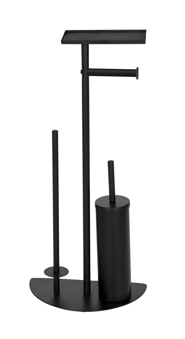 wenko-cosenza-neo-stand-wc-garnitur-4-in-1-edelstahl-schwarz-matt-32-5-x-72-x-17 image 1