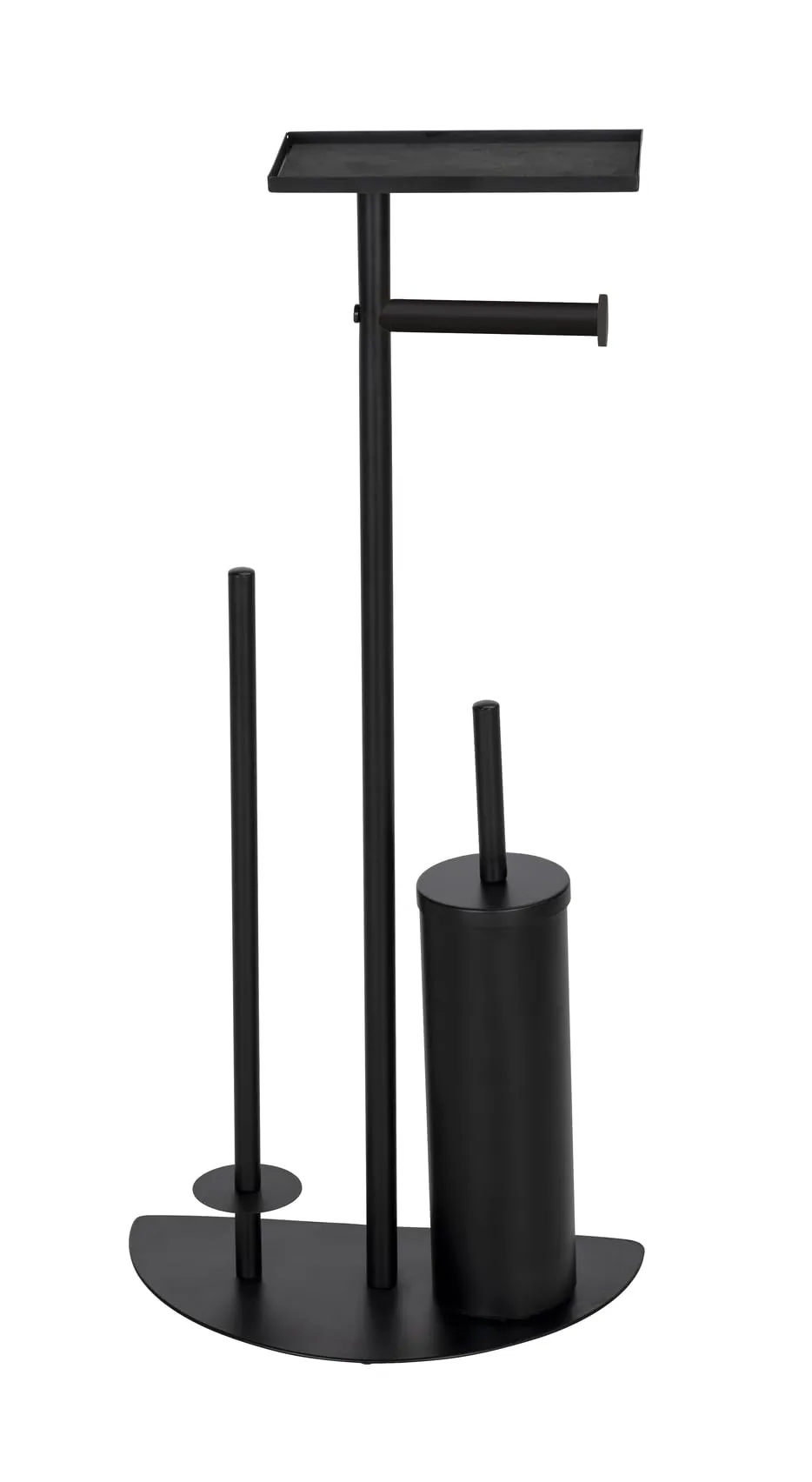 wenko-cosenza-neo-stand-wc-garnitur-4-in-1-edelstahl-schwarz-matt-32-5-x-72-x-17 image 1