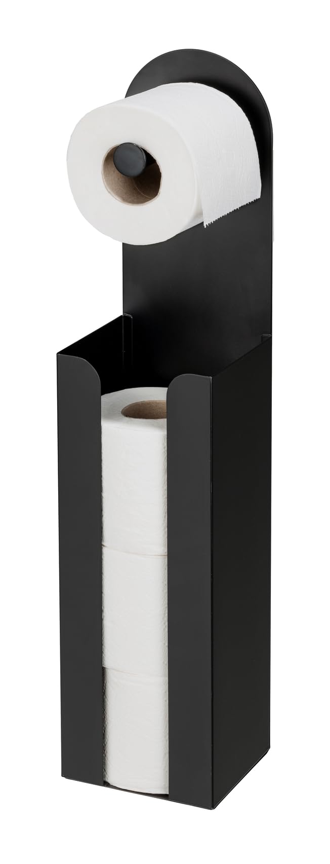 wenko-agira-2-in-1-toilettenpapierhalter-freistehend-klebend-schwarz-12x54x11-cm image 6