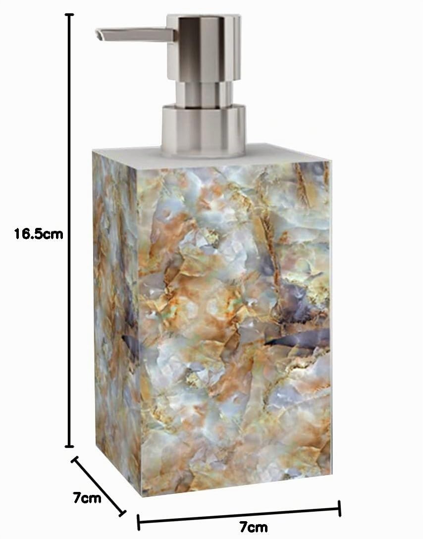 sanilo-seifenspender-marmor-braun-moderner-spender-f-r-seife-lotion-und-duschgel image 4