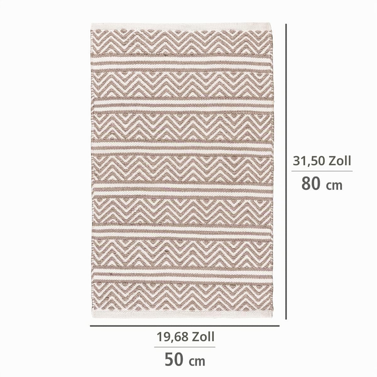 wenko-shaki-badematte-50-x-80-cm-wei-beige-aus-recycling-pet-im-boho-stil image 3