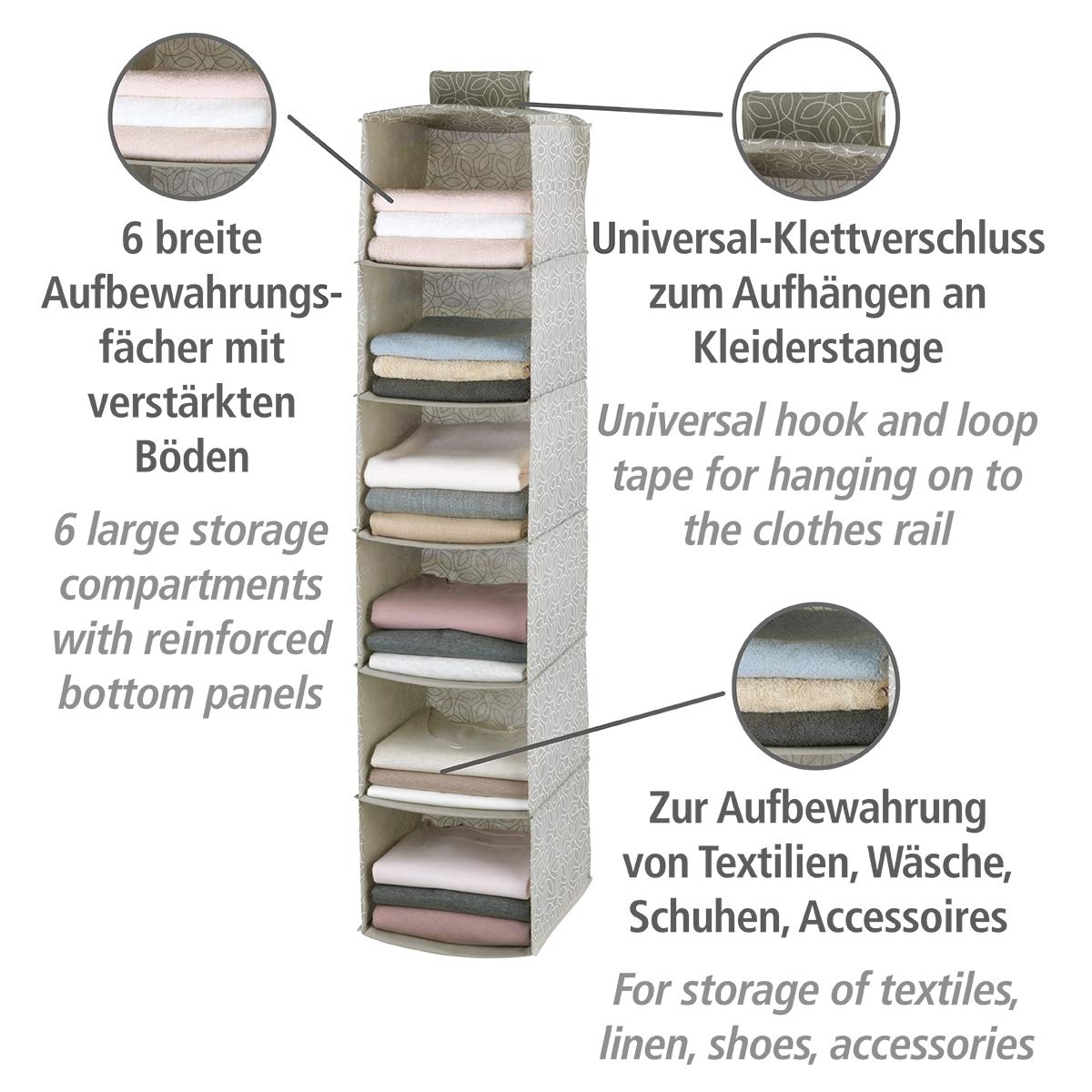wenko-w-schesortierer-balance-h-ngeaufbewahrung-6-f-cher-30x122x30-cm image 5