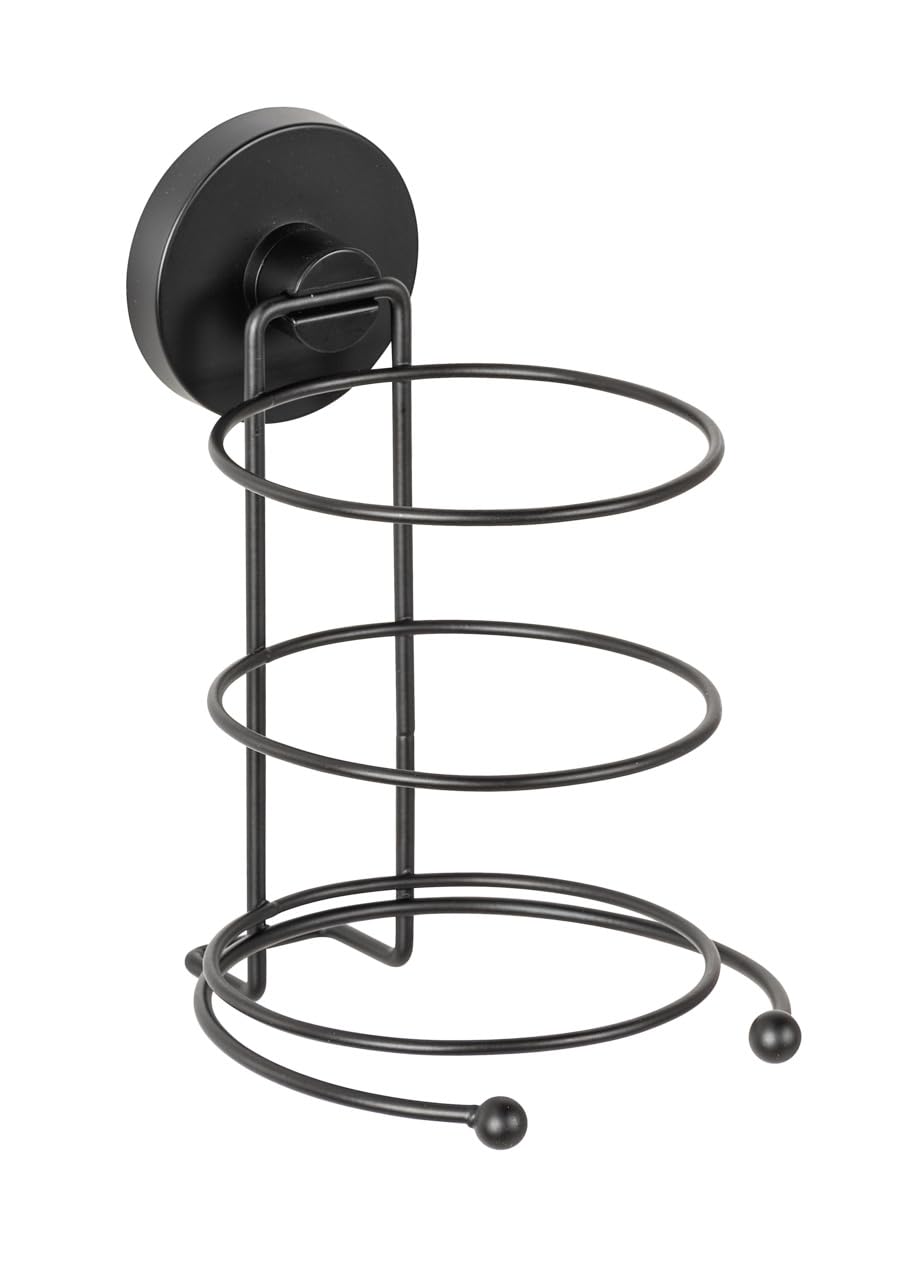 wenko-vacuum-loc-haartrocknerhalter-milazzo-schwarz-11-5x17-5x14-5-cm image 1