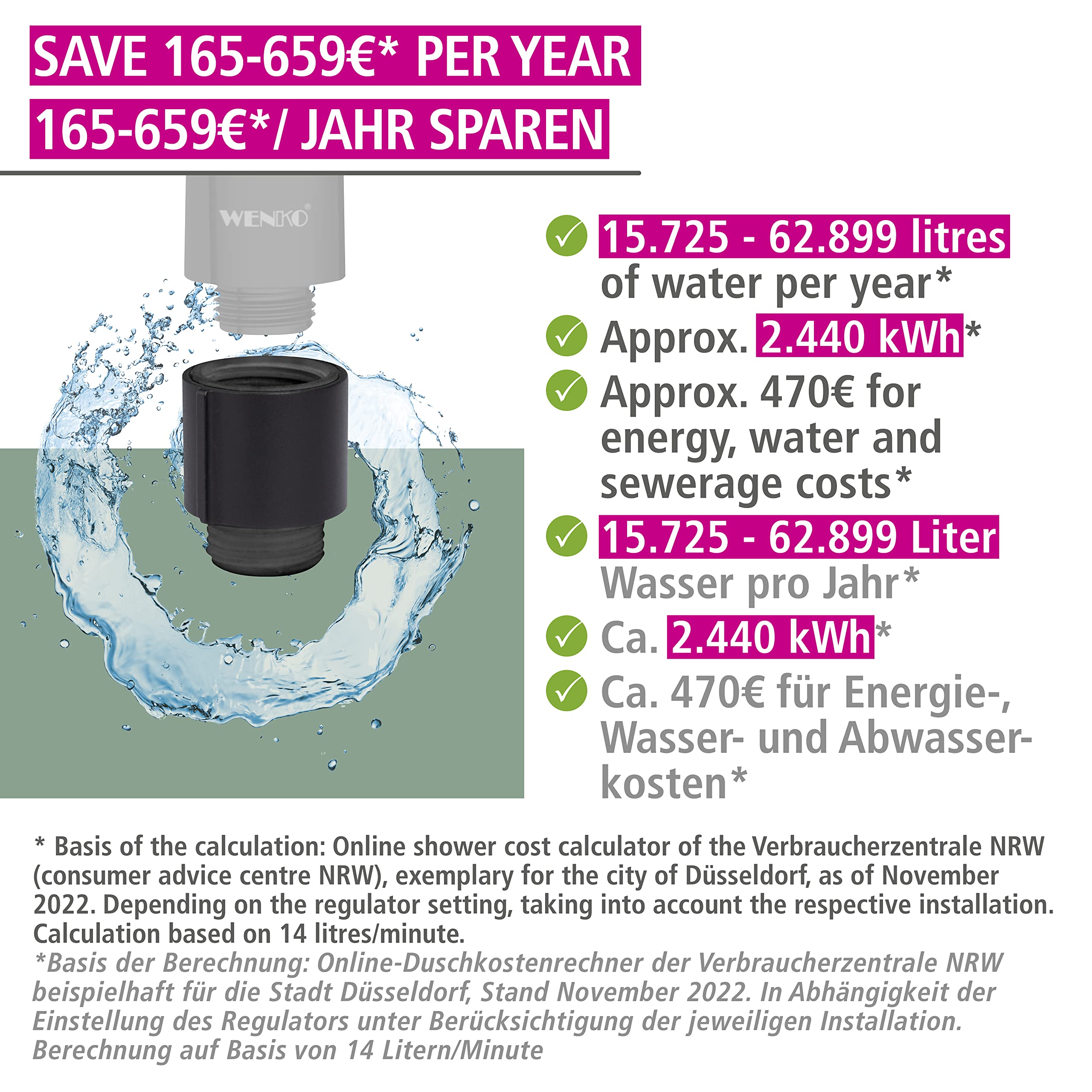 wenko-watersaving-wassersparer-dusch-einsatz-1-2-zoll-schwarz image 3