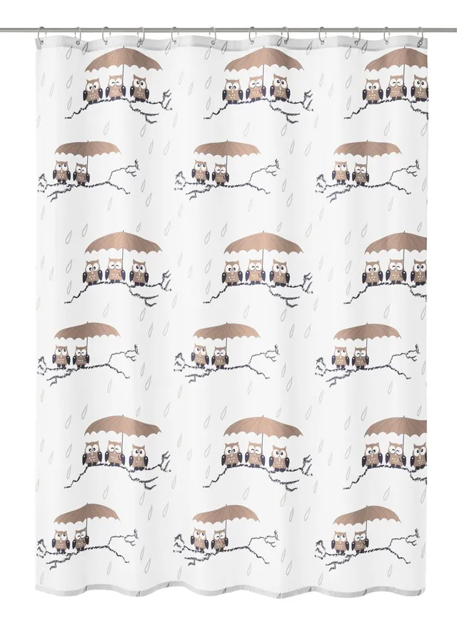 kleine-wolke-eulen-duschvorhang-textil-taupe-120-x-200-cm-polyester-oeko-tex image 1