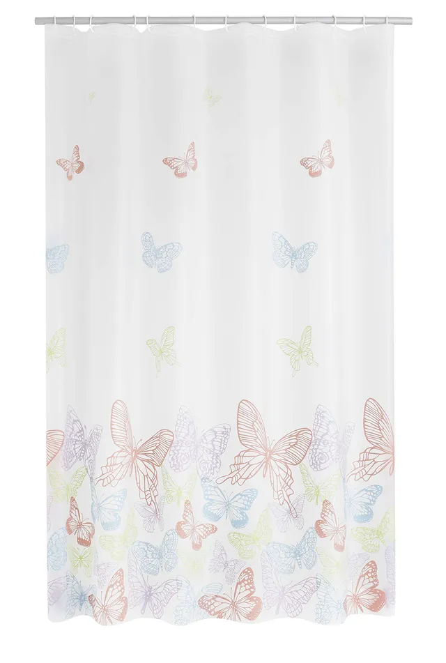 ridder-duschvorhang-folie-papillon-180x200-cm-semitransparent image 1