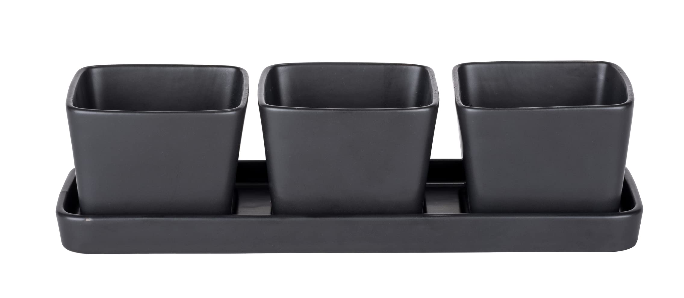 wenko-black-outdoor-kitchen-snack-dip-schalen-set-4-teilig-keramik-schwarz-3x-30 image 8