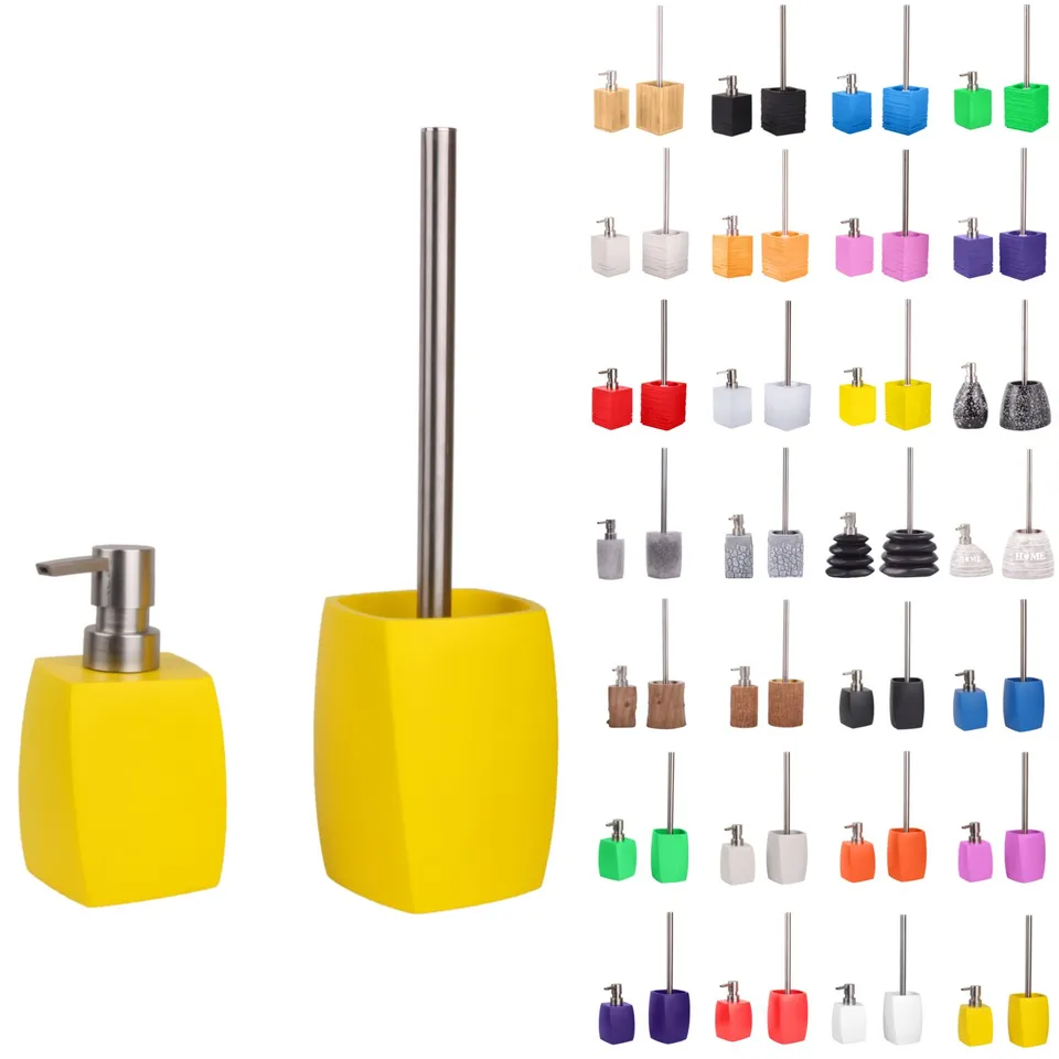 sanilo-badezimmer-set-wave-yellow-set-seifenspender-wc-b-rste-ohne-bohren image 1