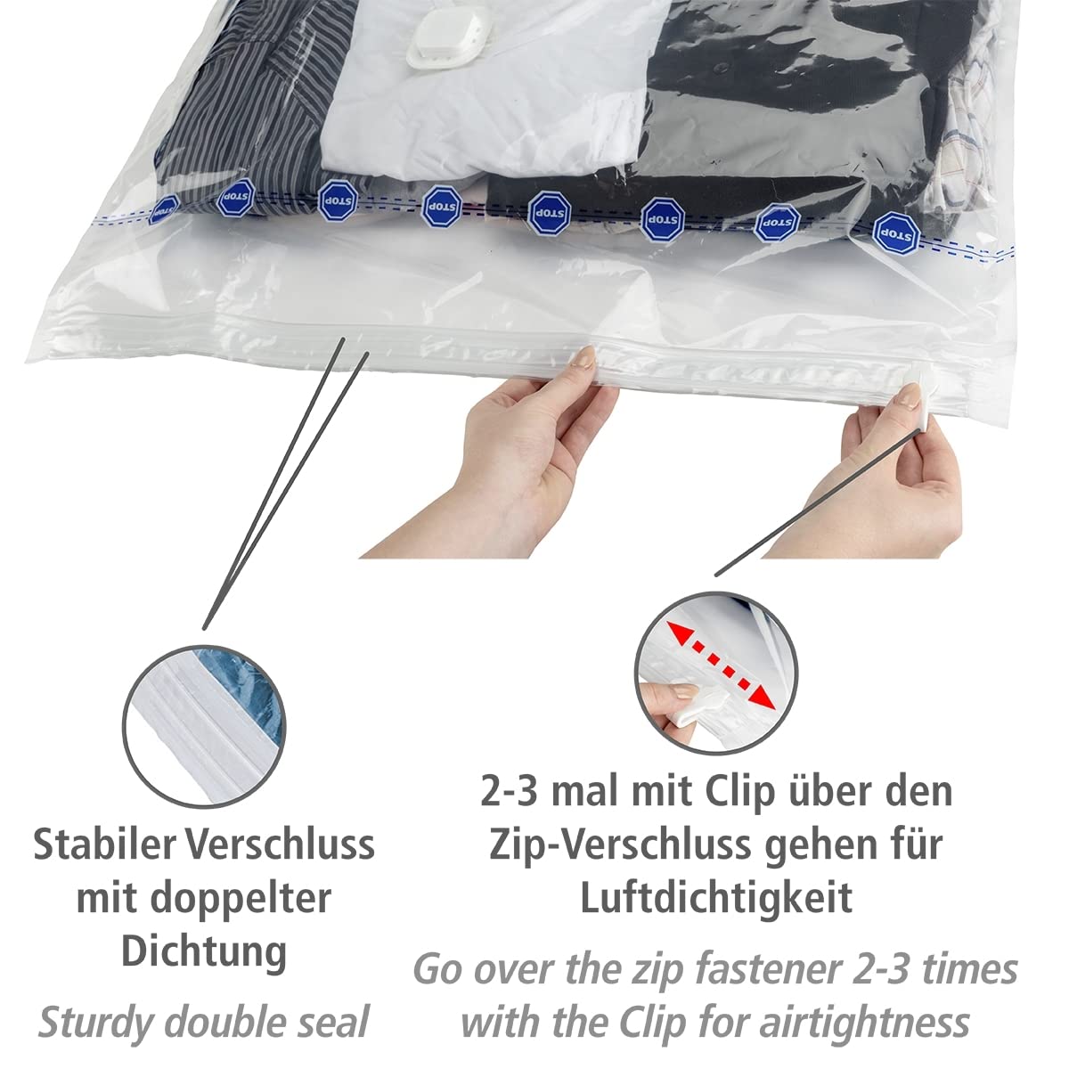 wenko-vakuum-beutel-reise-set-transparent-6-teilig-mit-staubsaugeranschluss image 6
