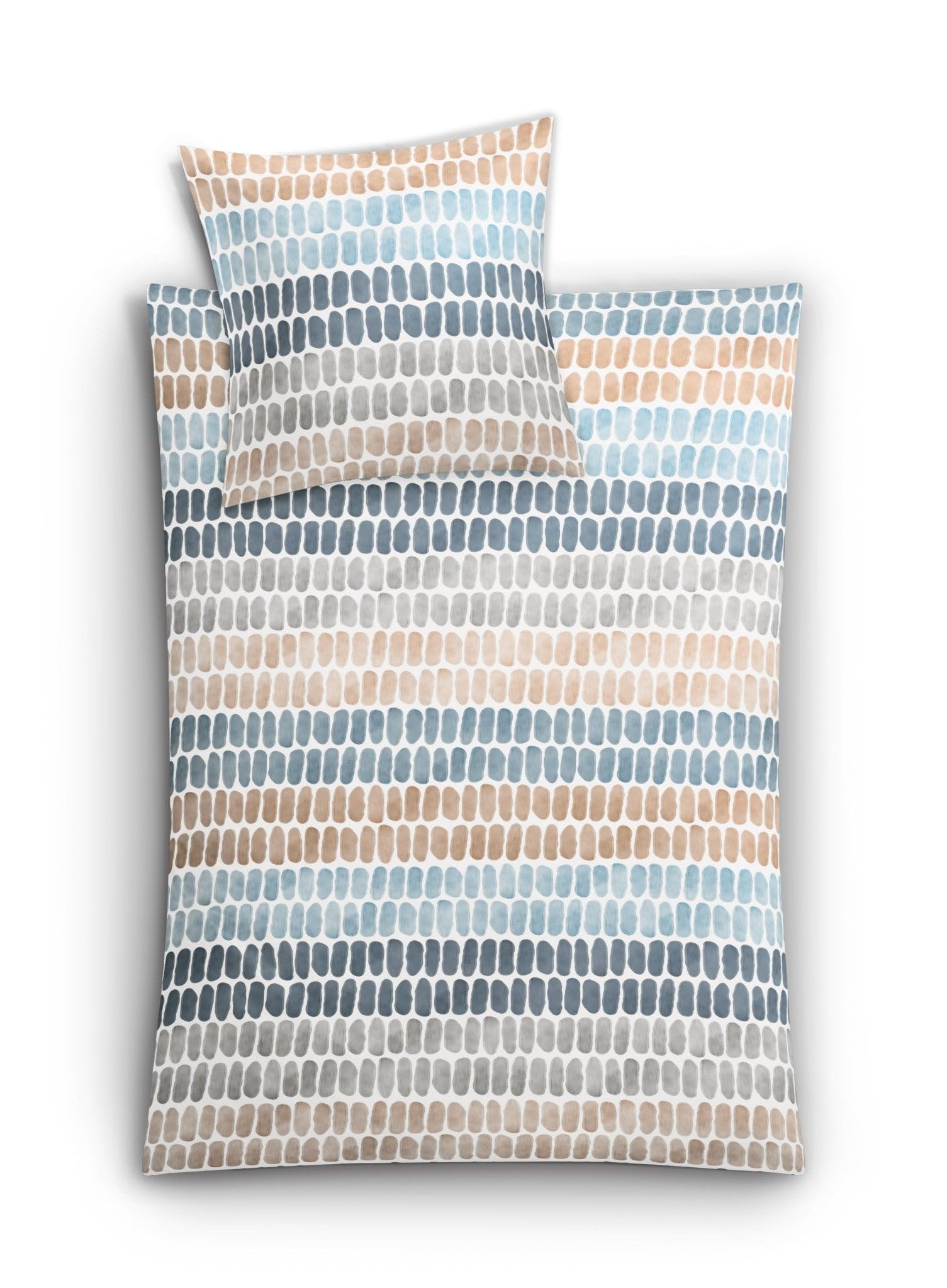 kleine-wolke-solid-mako-satin-bettw-sche-sand-beige-blau-135-x-200-cm-80-x-80-cm image 1