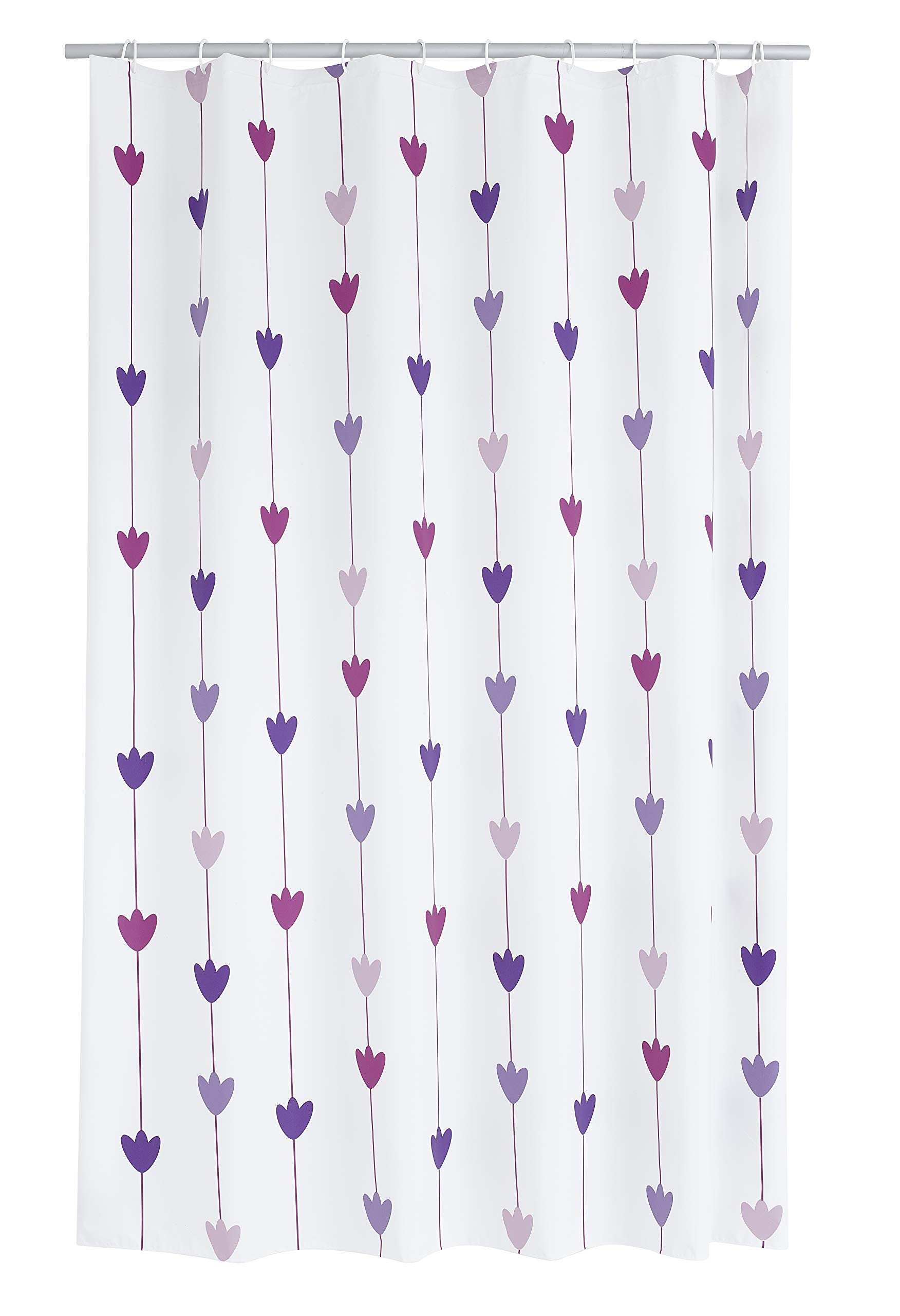 ridder-lilia-duschvorhang-folie-180x200-cm-100-wasserdicht-mit-ringen image 3
