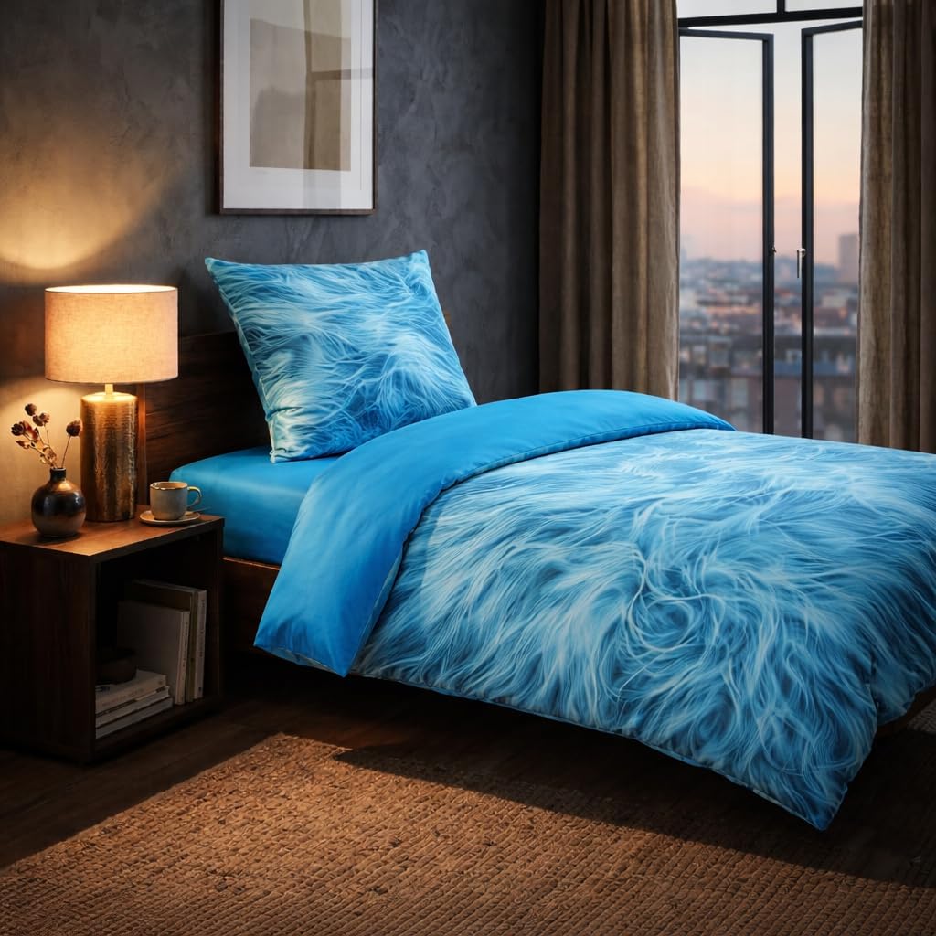 sanilo-bettw-sche-135x200-cm-fluffy-2-teilig-100-baumwolle-mit-kissenbezug-80x80 image 2