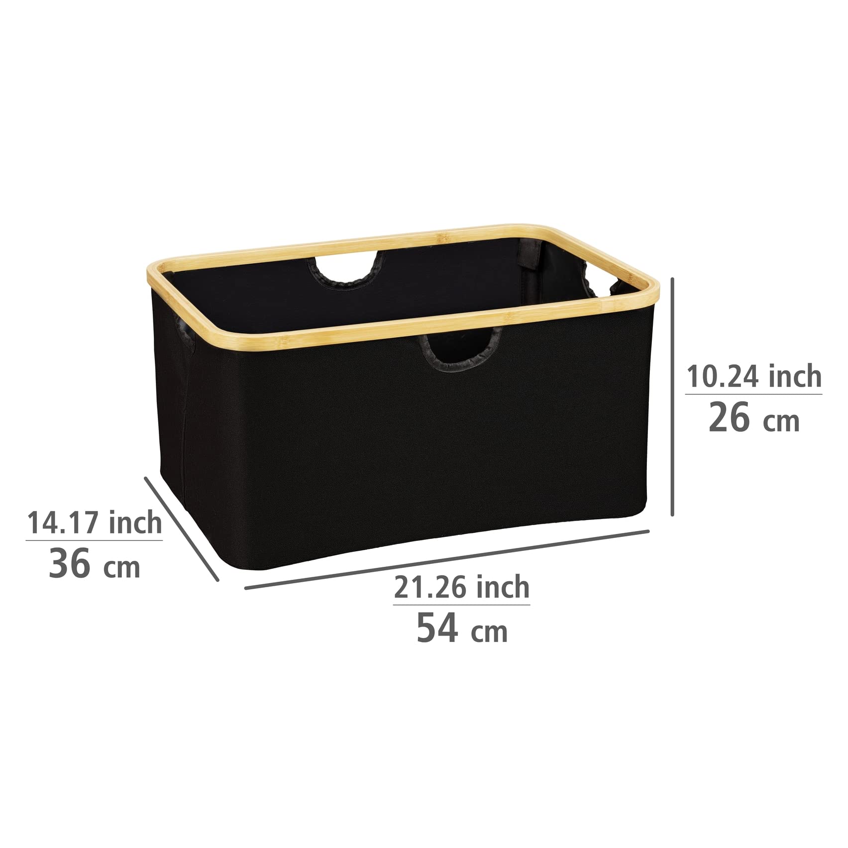 wenko-w-schekorb-ecori-natur-schwarz-32-liter-54-x-26-x-36-cm image 6