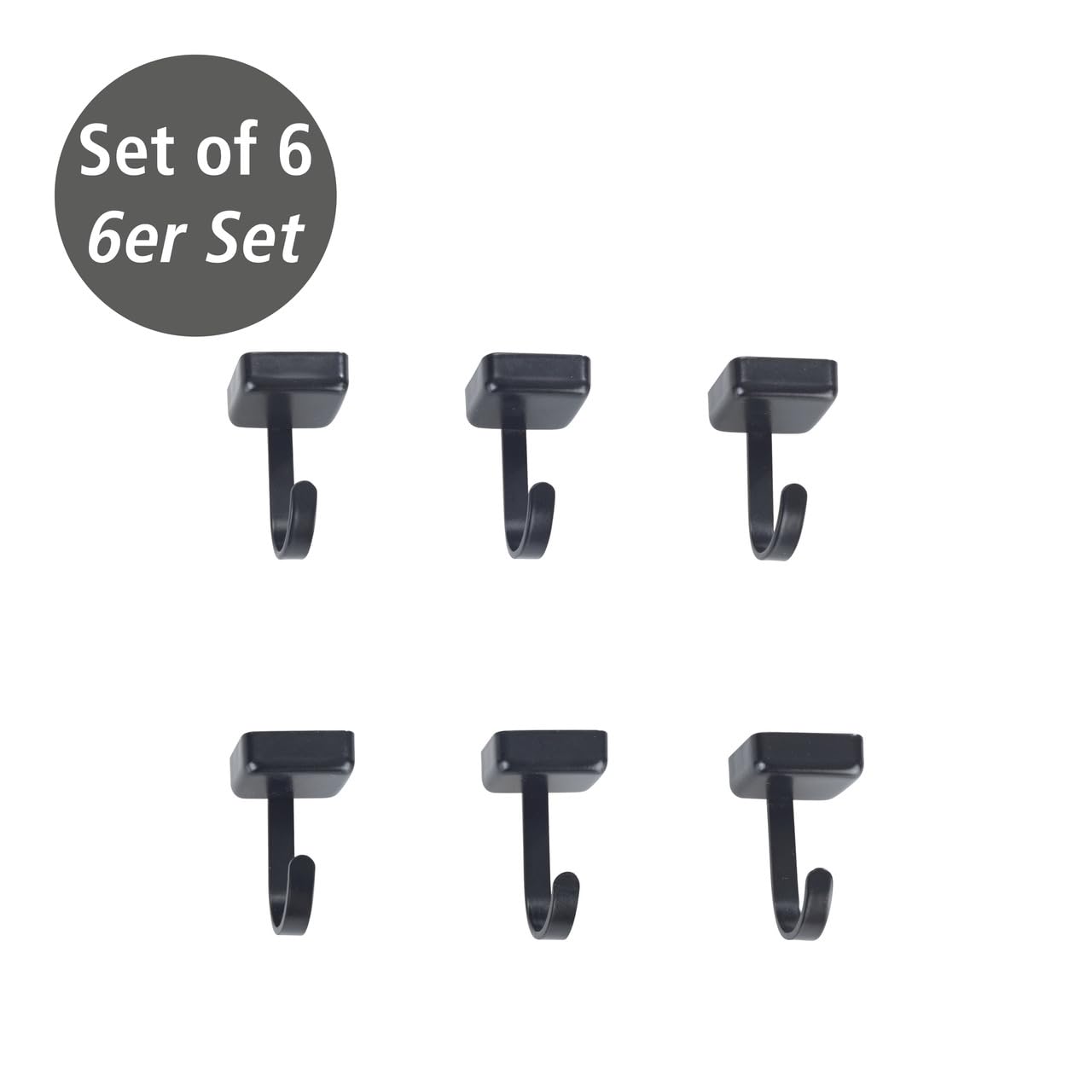 wenko-jet-magnethaken-6er-set-schwarz-2-2x3-9x2-3-cm image 2
