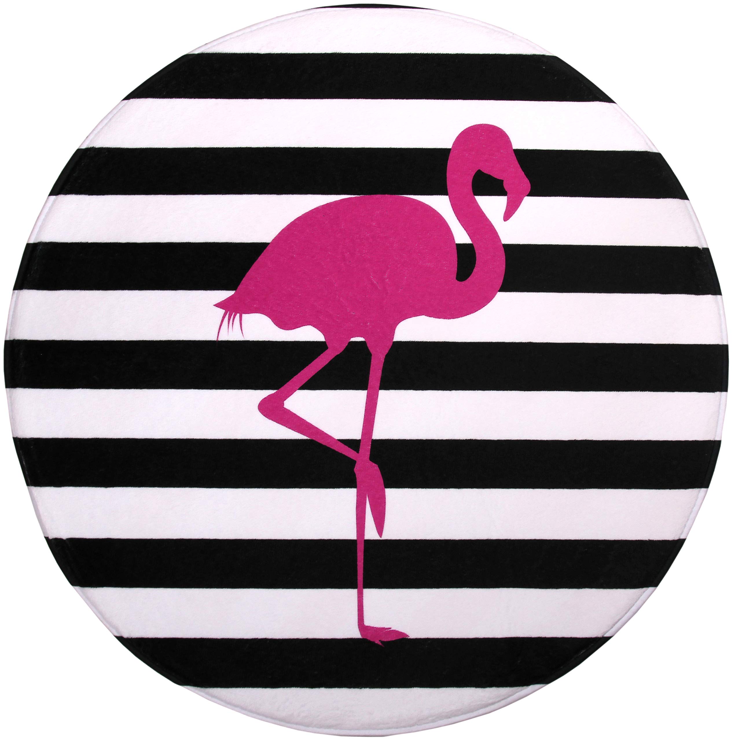 sanilo-badteppich-rund-80-cm-flamingo-waschbar image 2