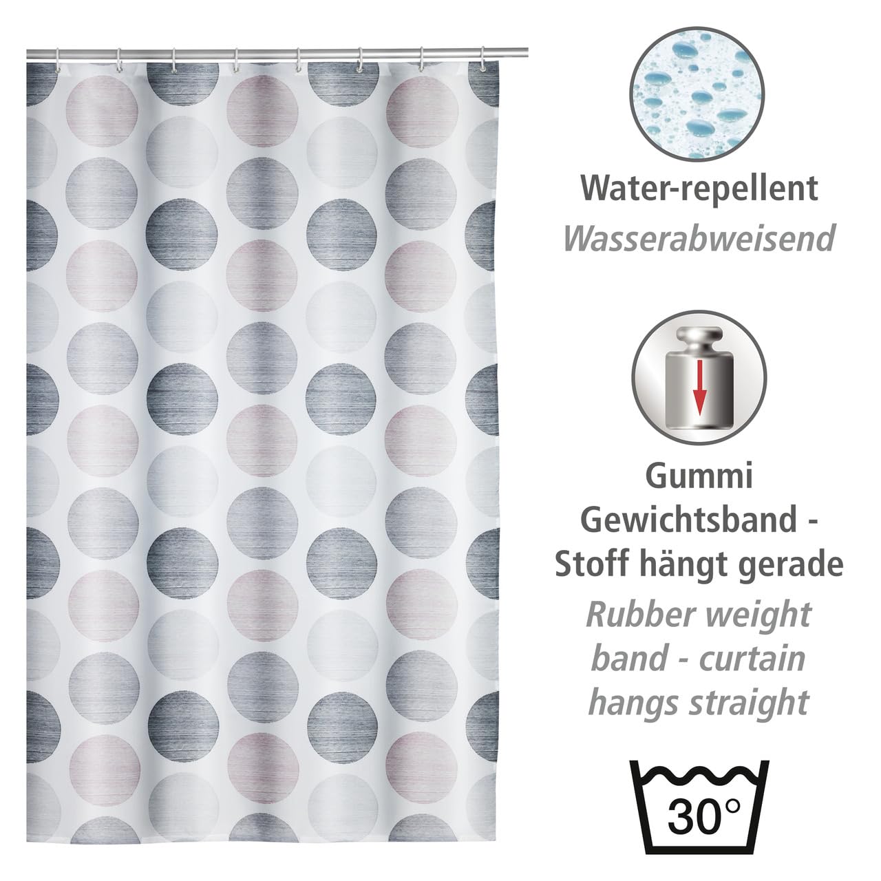 wenko-pastell-dots-duschvorhang-180-x-200-cm-polyester-mehrfarbig-inkl-12-ringe image 3