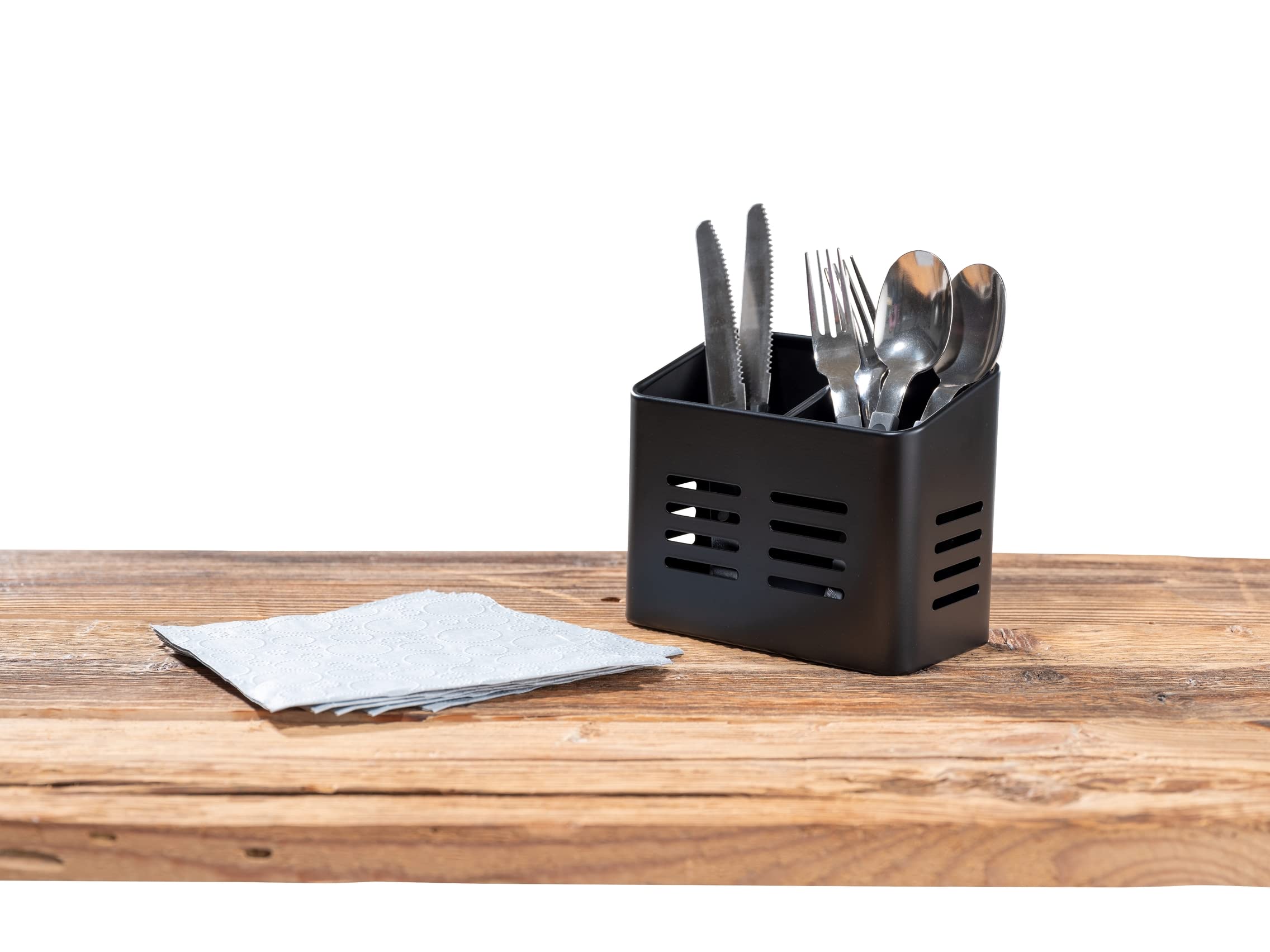wenko-baco-besteckkorb-black-outdoor-kitchen-metall-schwarz-16-x-13-5-x-9-cm image 6