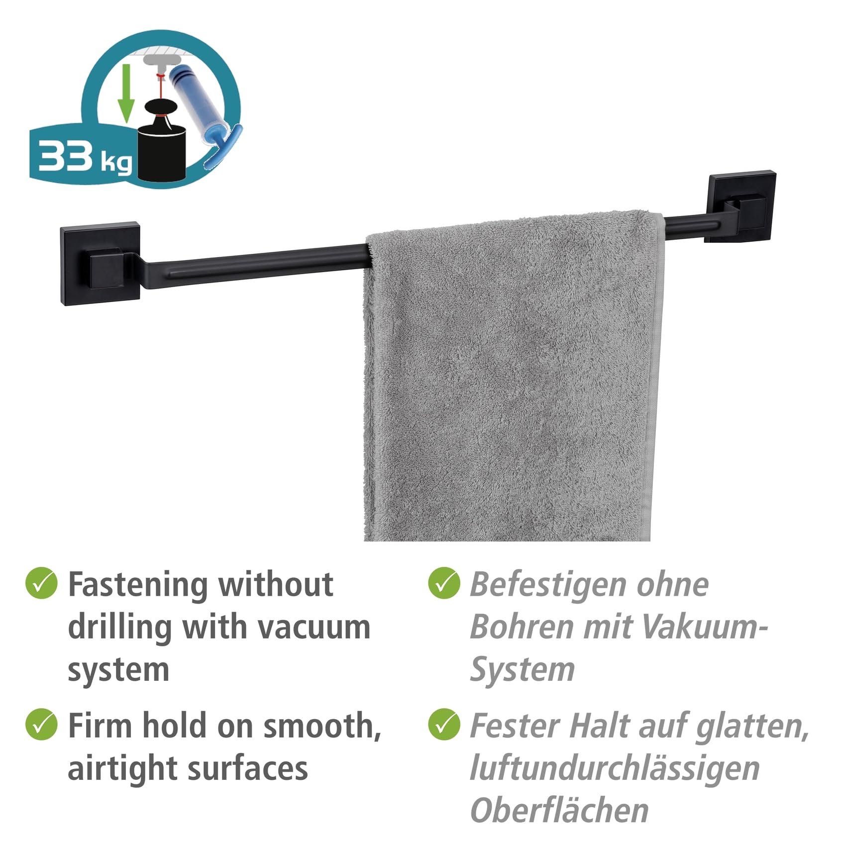 wenko-quadro-badetuchstange-60-cm-edelstahl-schwarz-vacuum-loc image 3