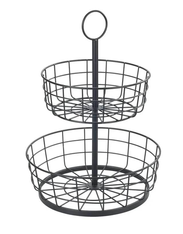 wenko-multi-korb-etagere-2-etagig-28-x-39-cm-schwarz-industrial image 1