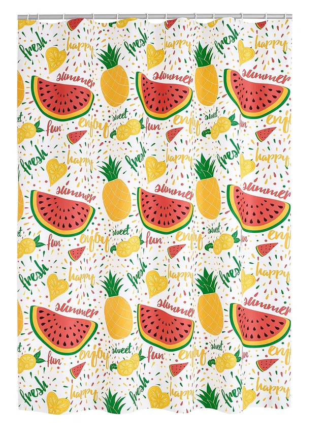 ridder-fruits-duschvorhang-folie-180x200-cm-fr-chte-sommer-inkl-ringe image 1