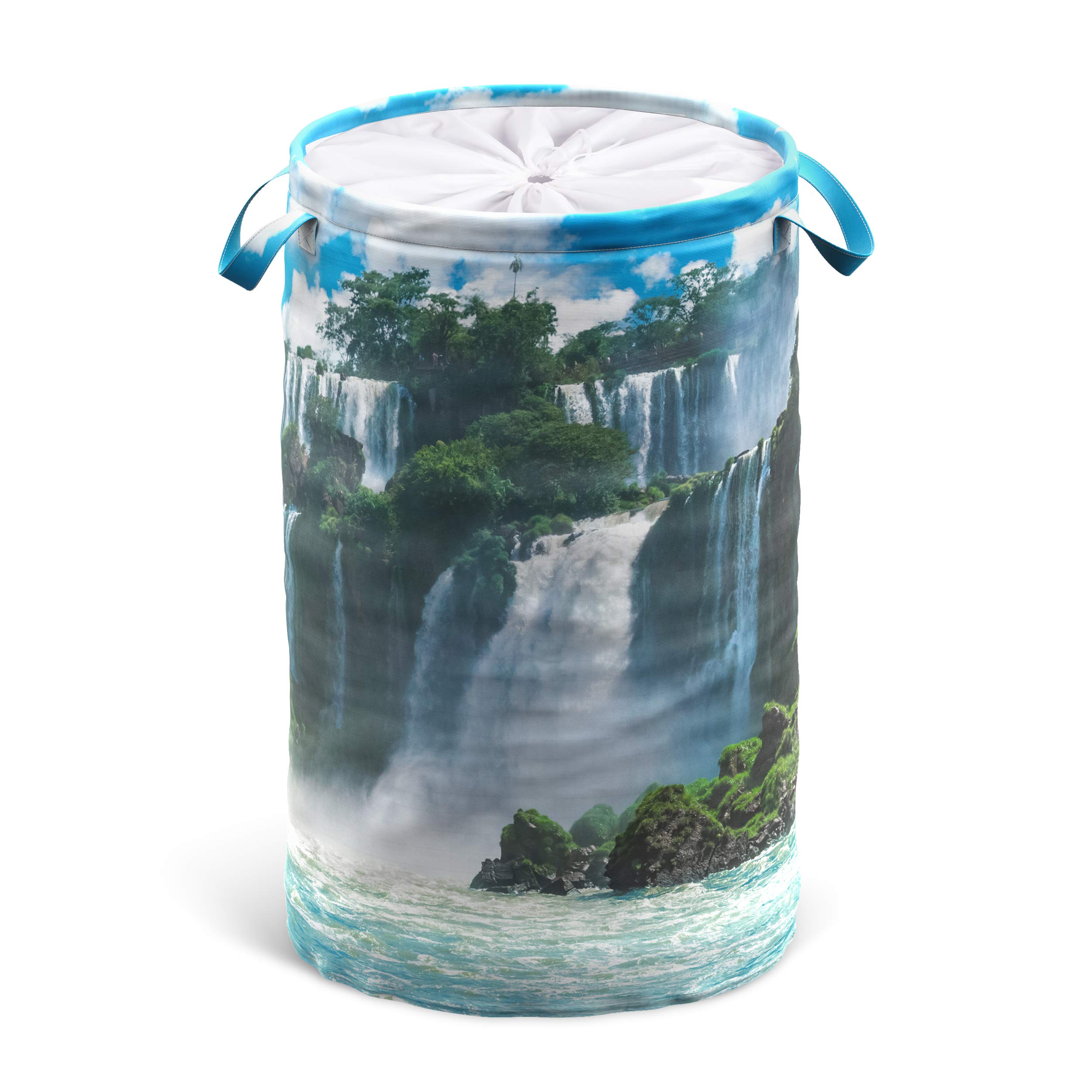 sanilo-w-schekorb-faltbar-60-liter-wasserfall-rund-mit-griffen-und-abdeckung image 2