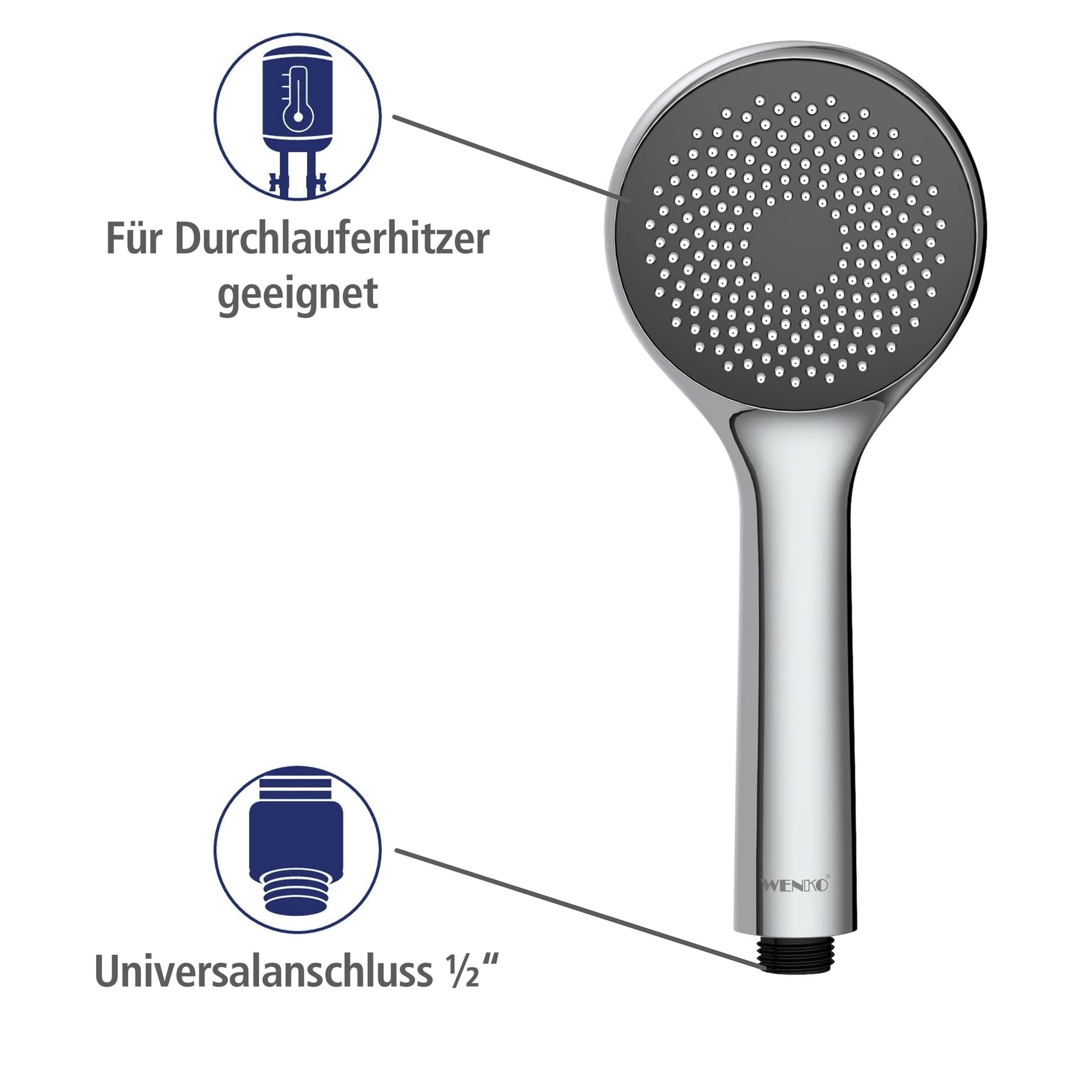 wenko-duschkopf-watersaving-handbrause-grau-9-6-cm image 6
