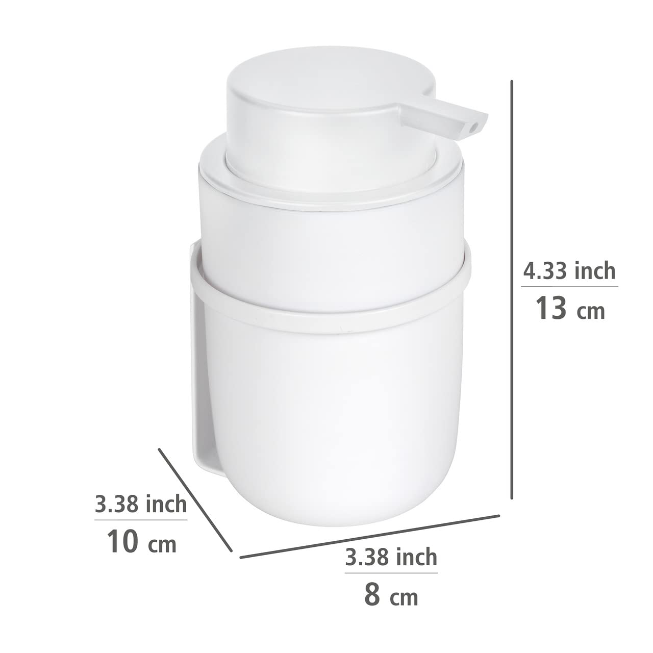 wenko-turbo-loc-carpino-seifenspender-250-ml-wei-8x13x10-cm image 5