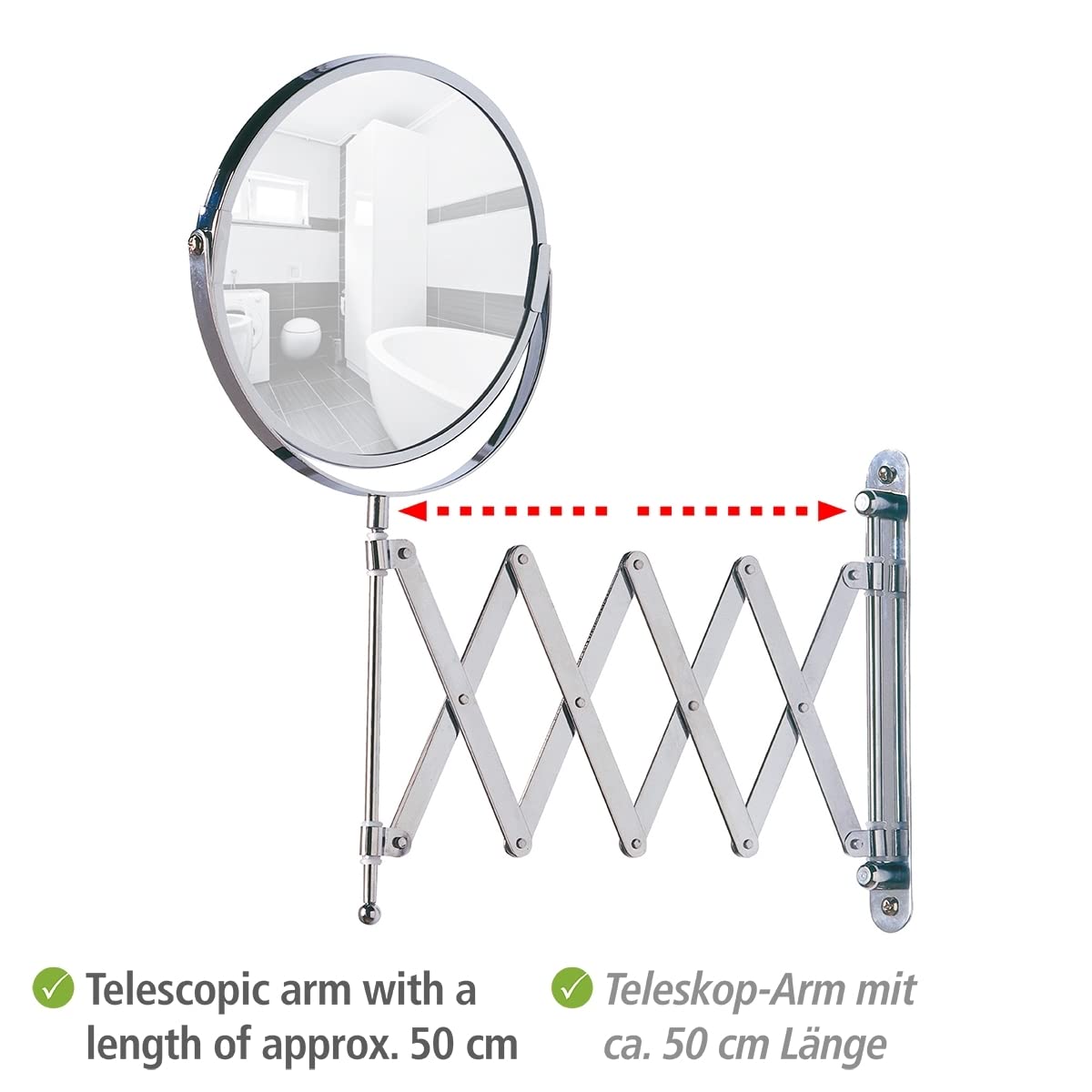 wenko-kosmetik-wandspiegel-teleskop-exclusiv-wand-kosmetikspiegel-mit-3-fach-ver image 3