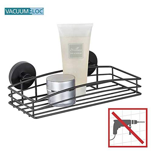 wenko-vacuum-loc-wandablage-schwarz-drahtkorb-loft-stil-26-x-6-5-x-14-cm image 7