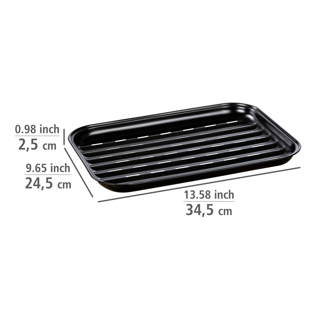 wenko-luca-grillschale-34-5-x-24-5-x-2-5-cm-edelstahl-schwarz-antihaft-bis-220-c image 4