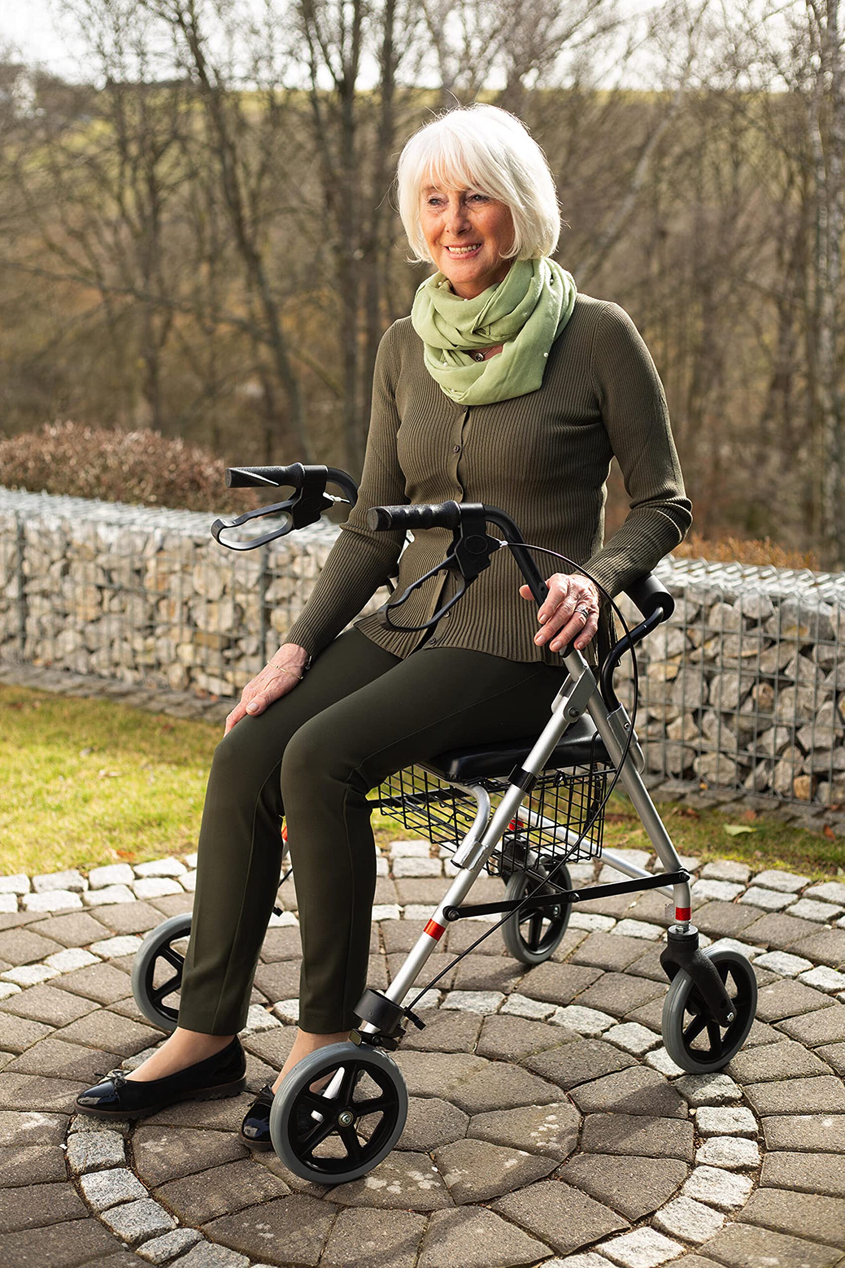 ridder-rollator-eco-schwarz-mit-sitz-und-korb image 7
