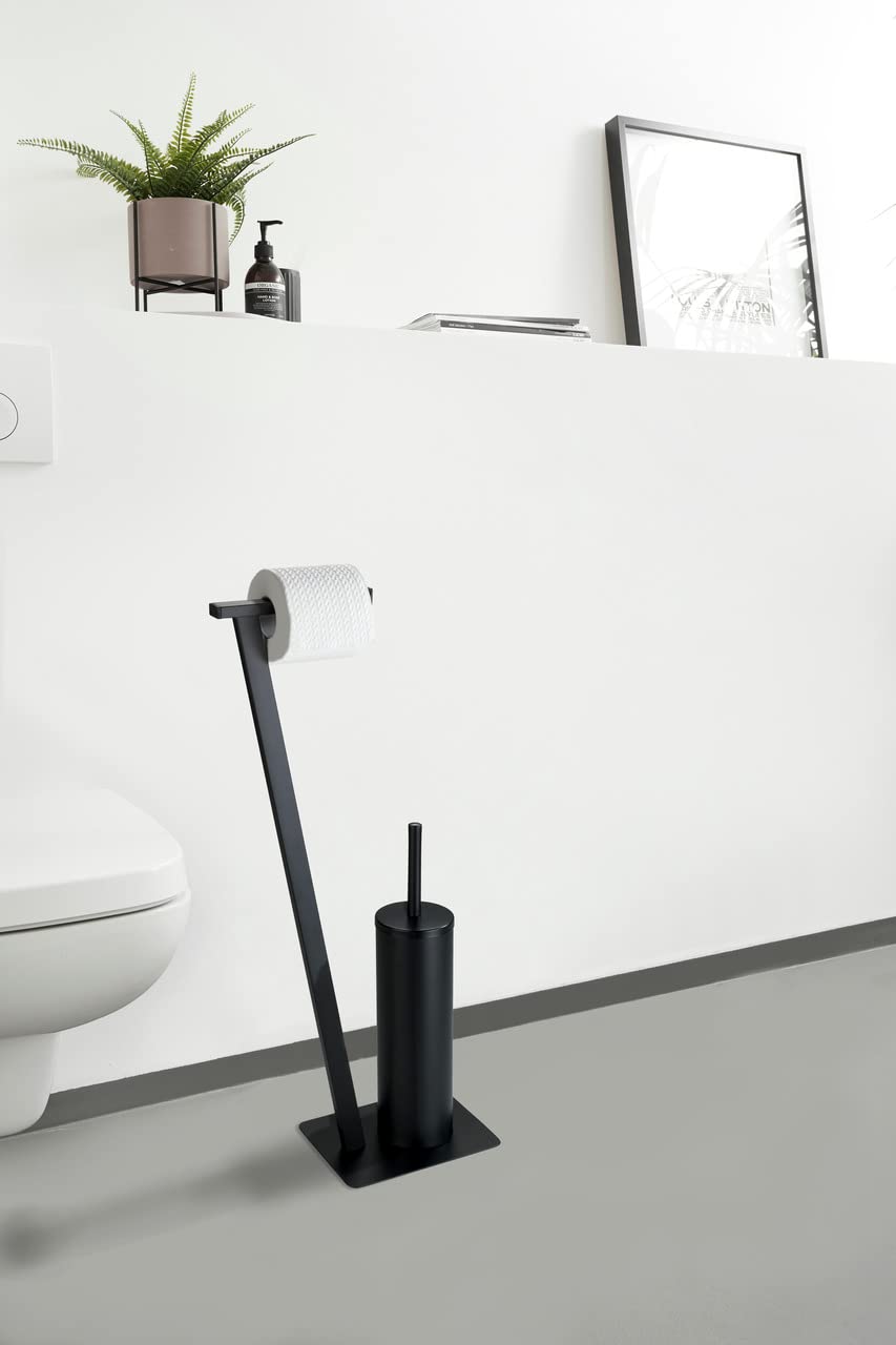 wenko-stand-wc-garnitur-lirio-wc-papierhalter-mit-b-rste-schwarz-matt image 5