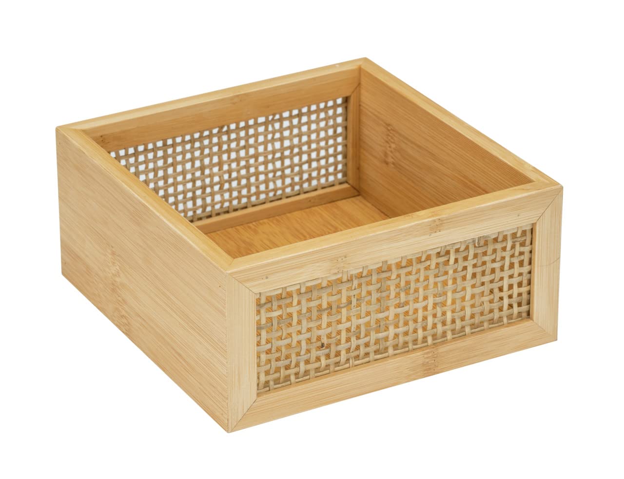wenko-allegre-m-badablage-bambus-box-mit-rattan-geflecht-15-x-7-x-15-cm-natur image 1
