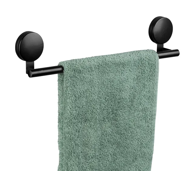 wenko-badetuchstange-pavia-schwarz-static-loc-plus-41-5-x-9-x-5-cm-handtuchhalte image 1