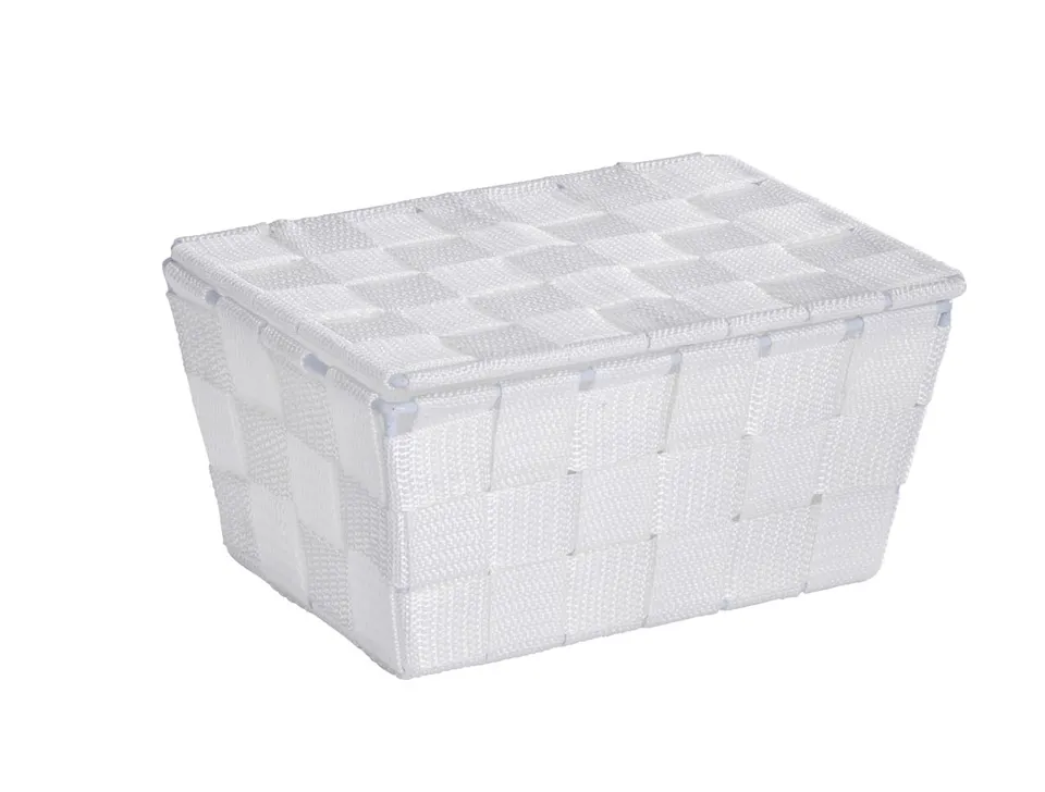 wenko-adria-aufbewahrungskorb-mit-deckel-19-x-10-x-14-cm-wei-2-164-l image 1