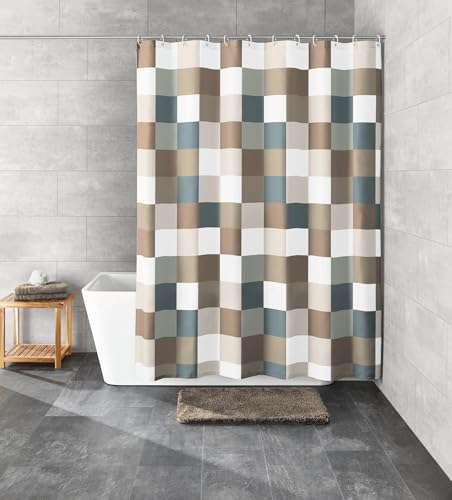 kleine-wolke-check-duschvorhang-textil-taupe-180-x-200-cm image 6