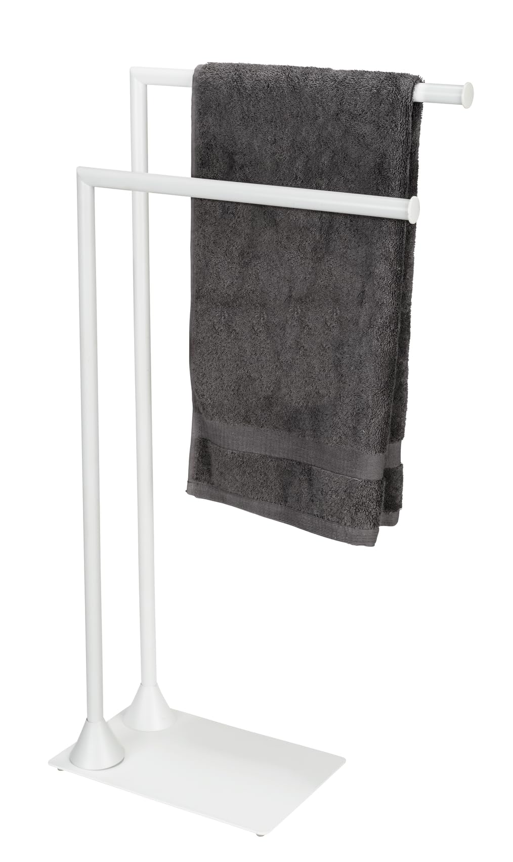 wenko-handtuchst-nder-hella-freistehender-handtuchhalter-2-arme-wei-matt image 2