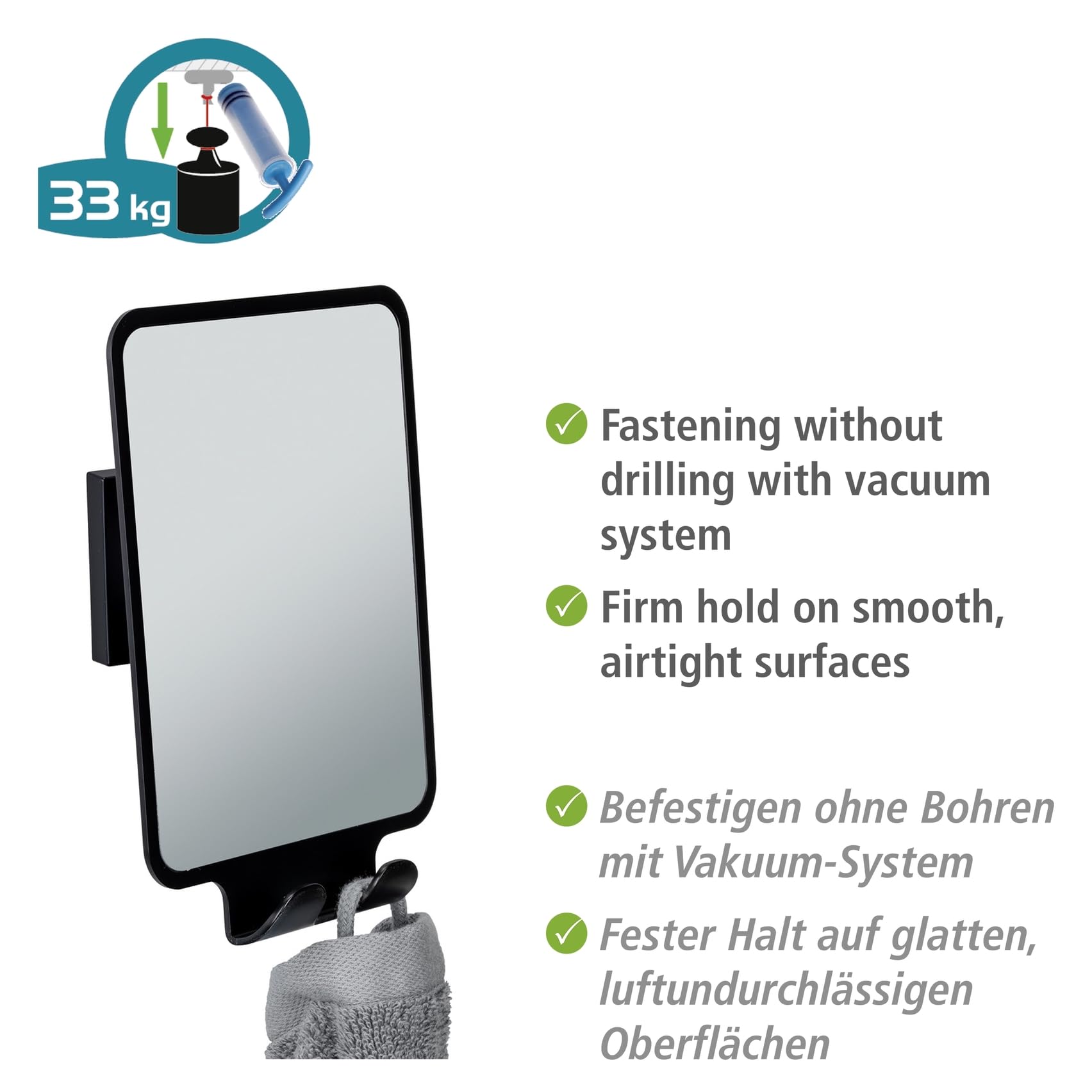 wenko-vacuum-loc-antibeschlagspiegel-quadro-wandspiegel-14-x-19-5-x-8-cm-schwarz image 3