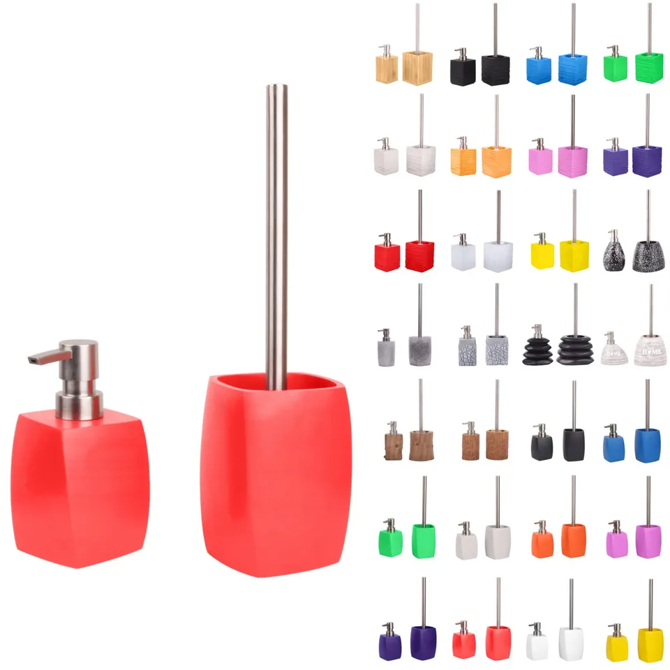 sanilo-badezimmer-set-wave-red-seifenspender-und-wc-b-rste image 1