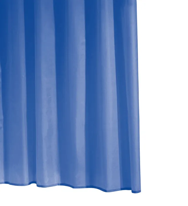 ridder-duschvorhang-folie-standard-uni-blau-180-x-200-cm-mit-ringen image 1