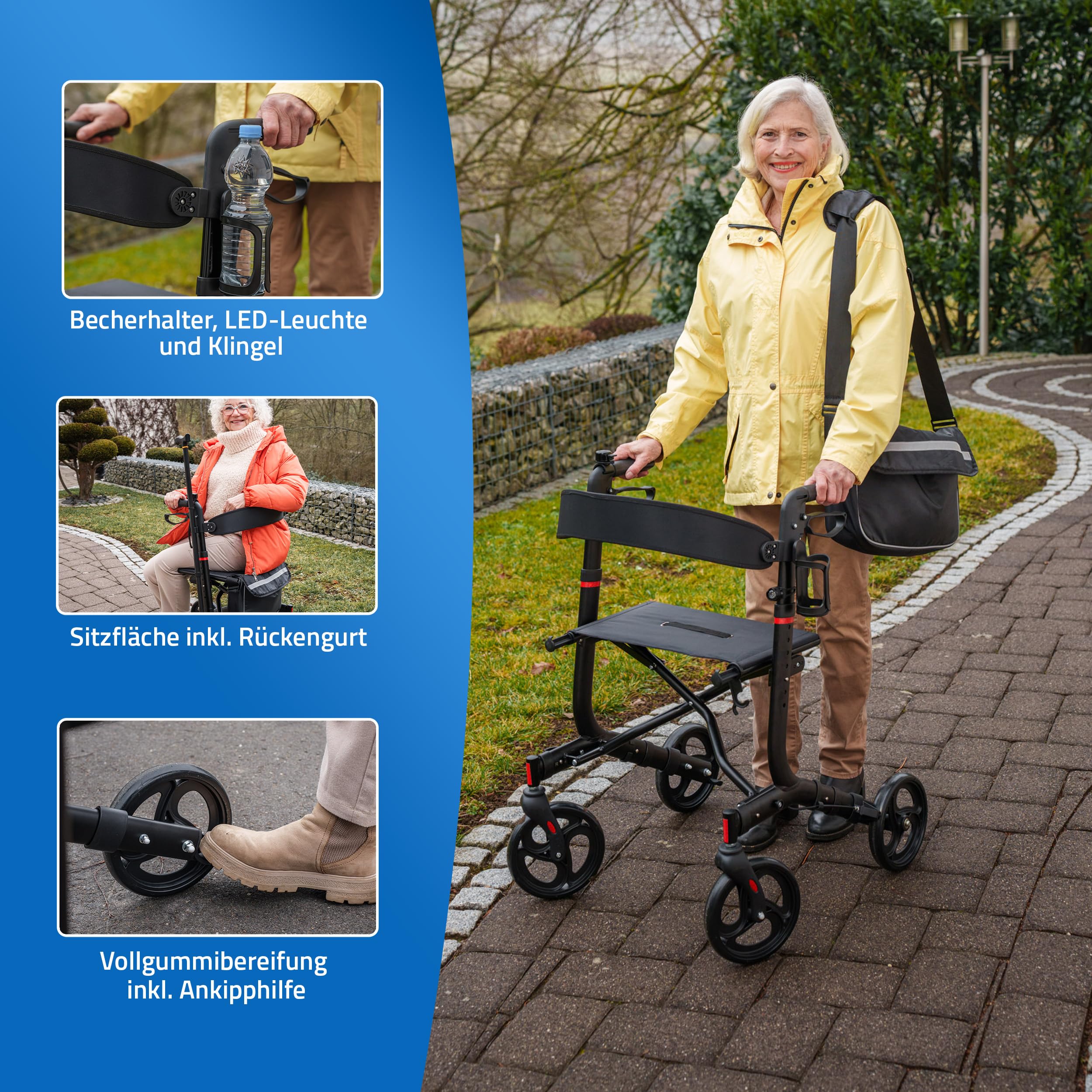 ridder-rollator-easycomfort-faltbar-gehwagen-mit-sitz-tasche-bis-125-kg image 2