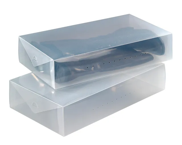 wenko-stiefelbox-transparent-2er-set-52-x-11-x-30-cm-kunststoff-aufbewahrungsbox image 1