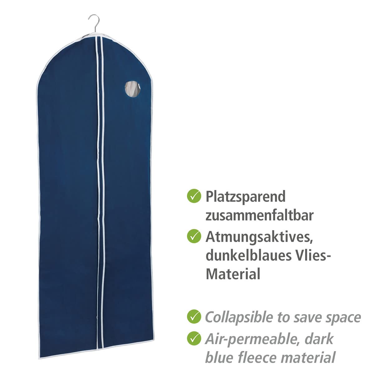 wenko-air-kleidersack-60x150-cm-navy-mit-sichtfenster image 3