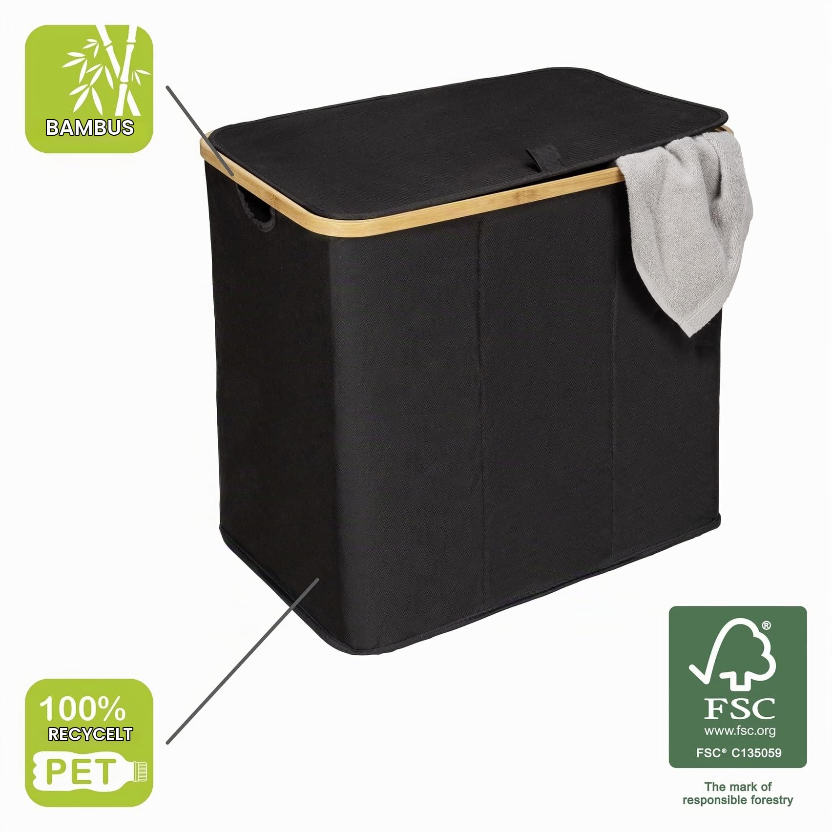 wenko-w-schetruhe-trio-ecori-bambus-schwarz-57-x-50-x-37-cm-3-x-35-liter image 4