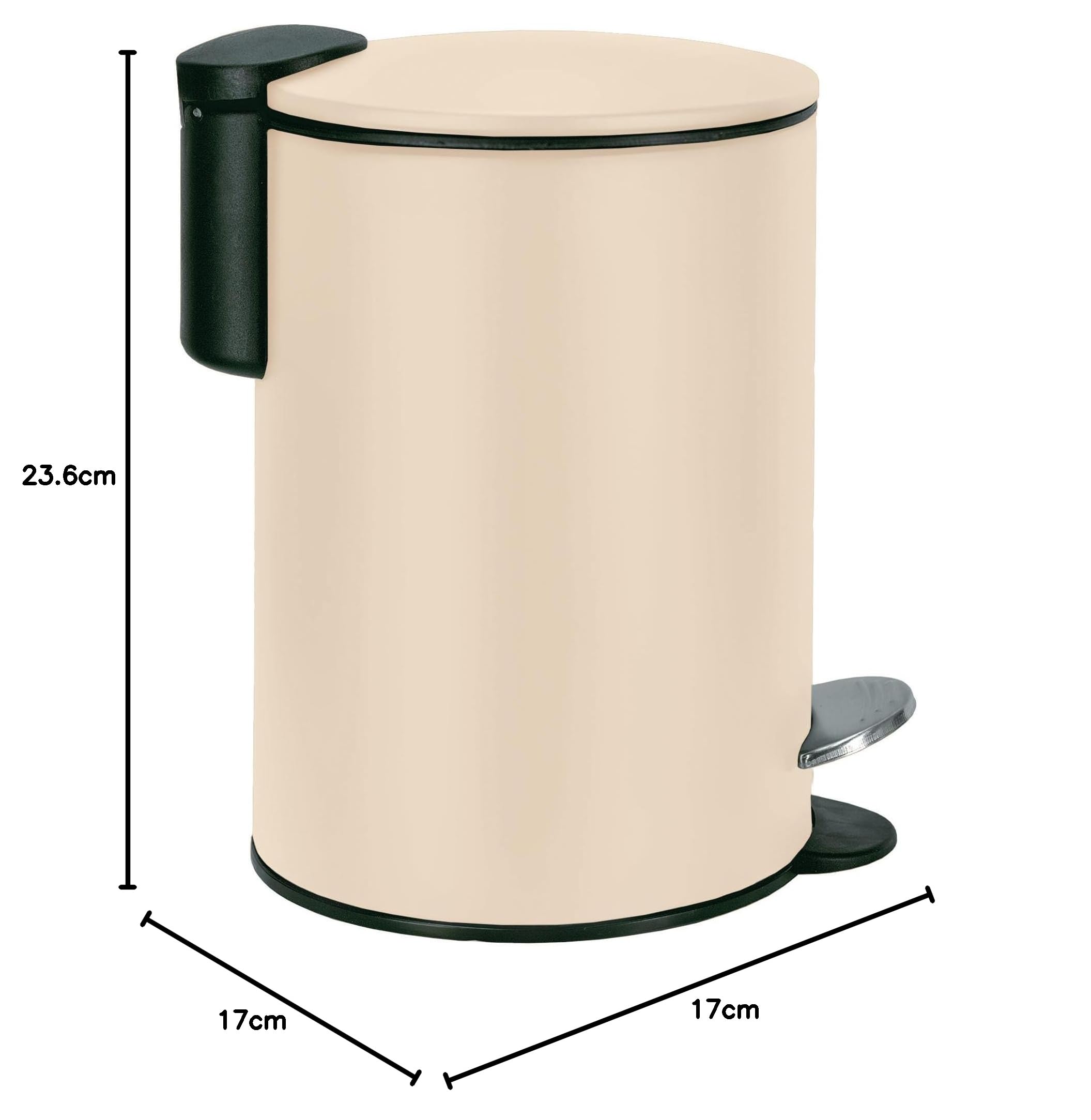 kleine-wolke-kosmetikeimer-silence-3-liter-treteimer-metall-soft-close-sandbeige image 5