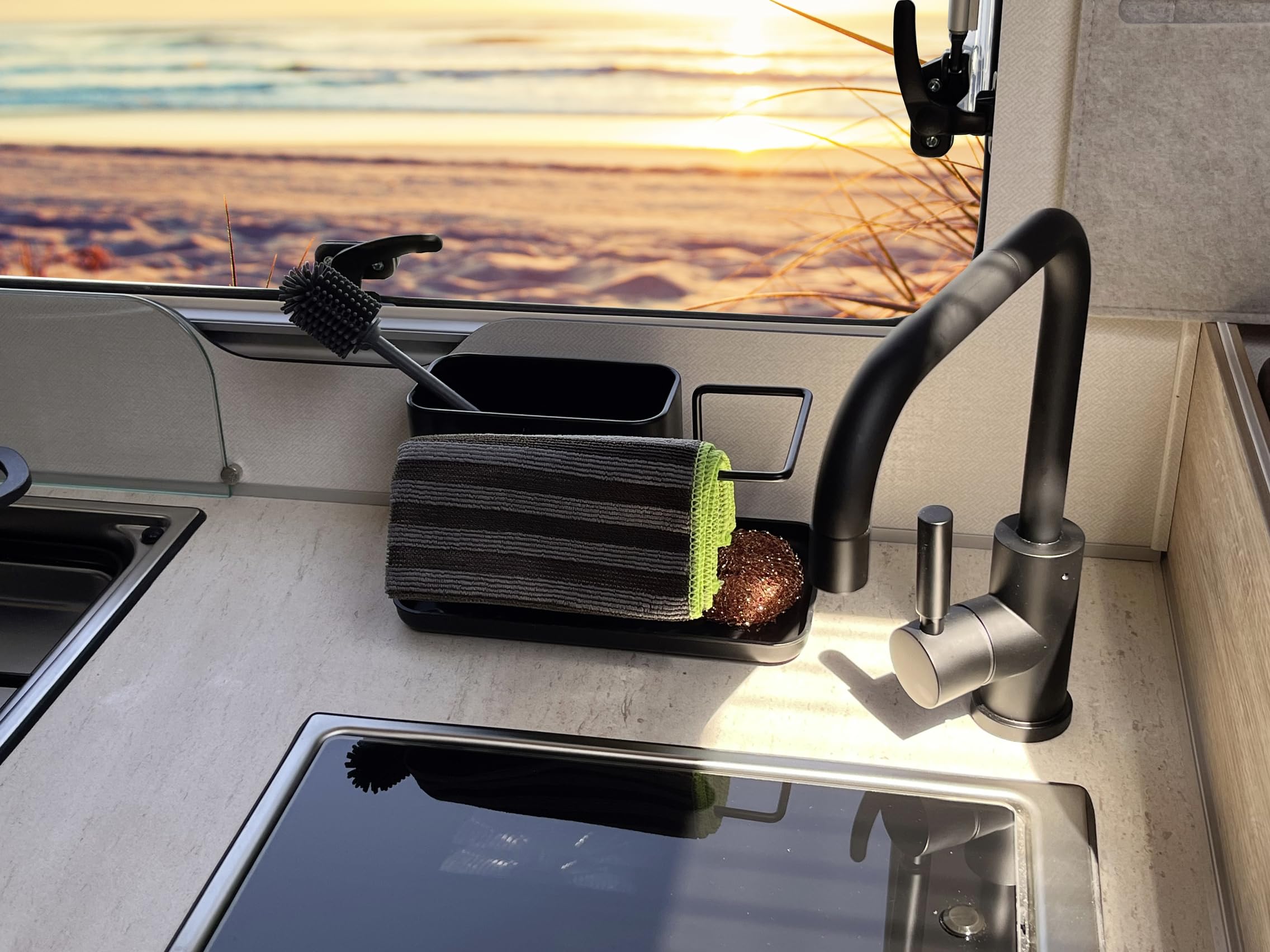 wenko-orio-sp-lorganizer-black-outdoor-kitchen-edelstahl-caddy-schwarz image 8