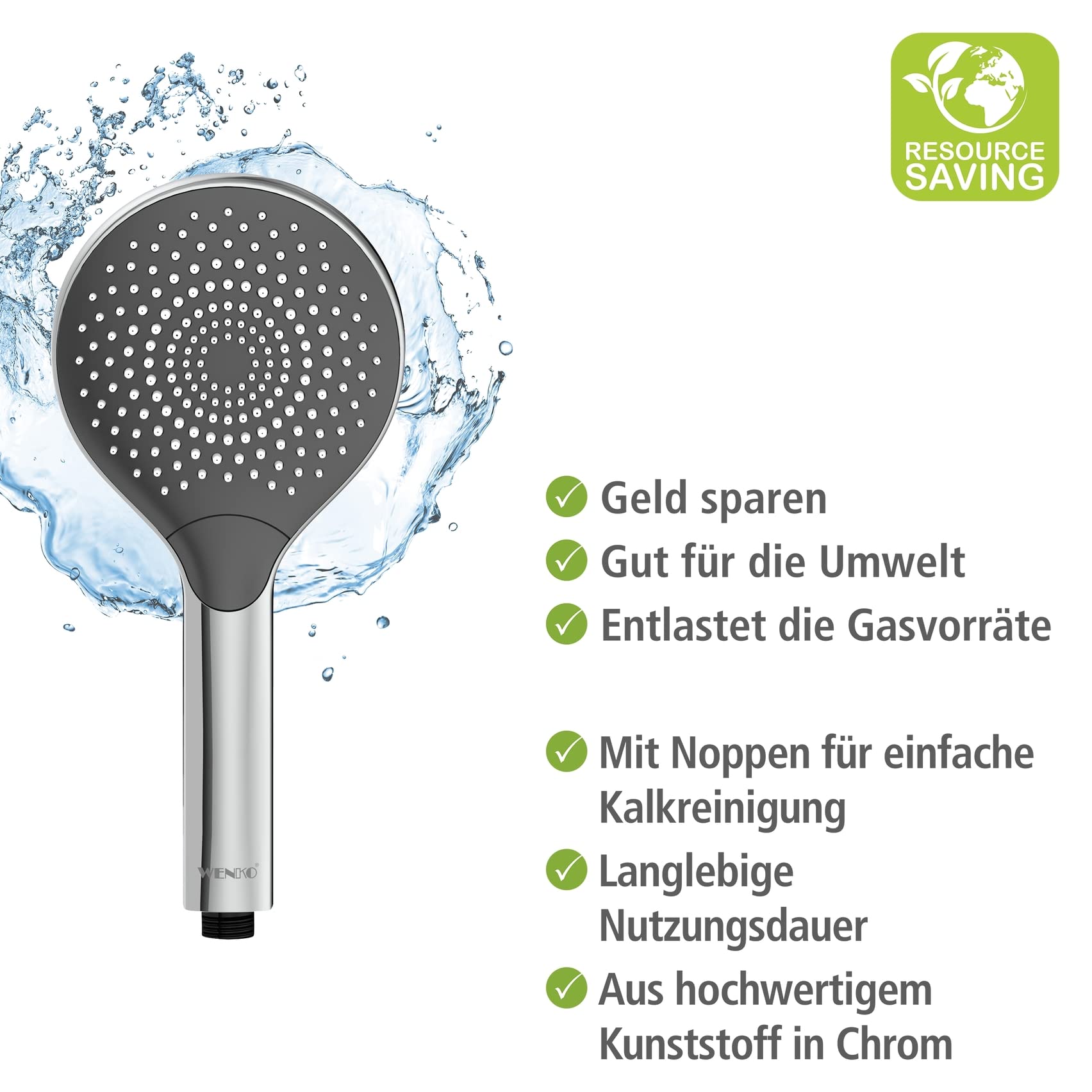 wenko-duschkopf-watersaving-chrom-12-cm image 4