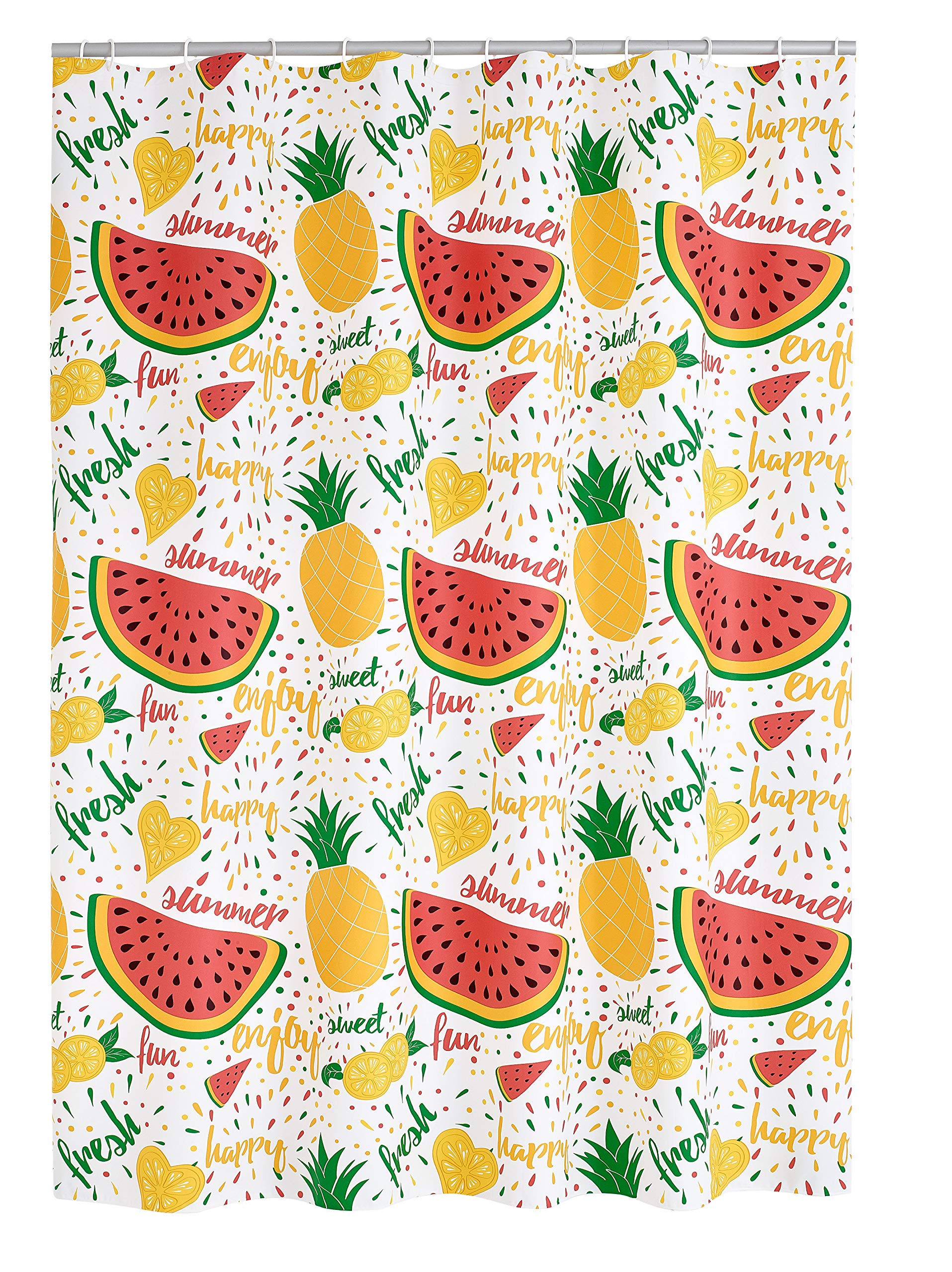 ridder-fruits-duschvorhang-folie-180x200-cm-fr-chte-sommer-inkl-ringe image 1