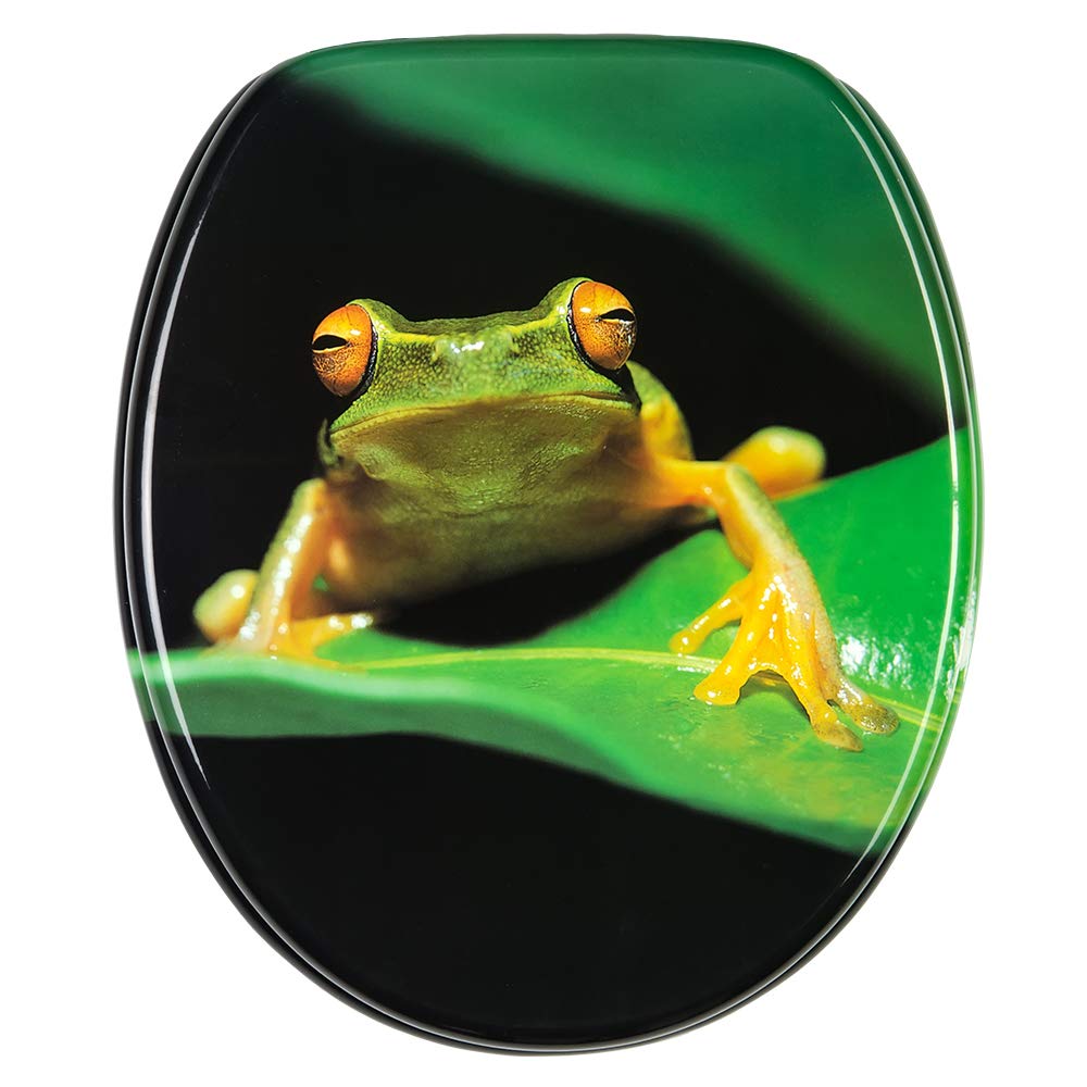 sanilo-wc-sitz-mit-absenkautomatik-holz-motiv-frosch image 1