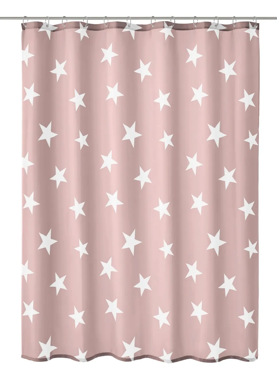 kleine-wolke-duschvorhang-nova-180x200-cm-old-rose-sterne-textil-oeko-tex image 1